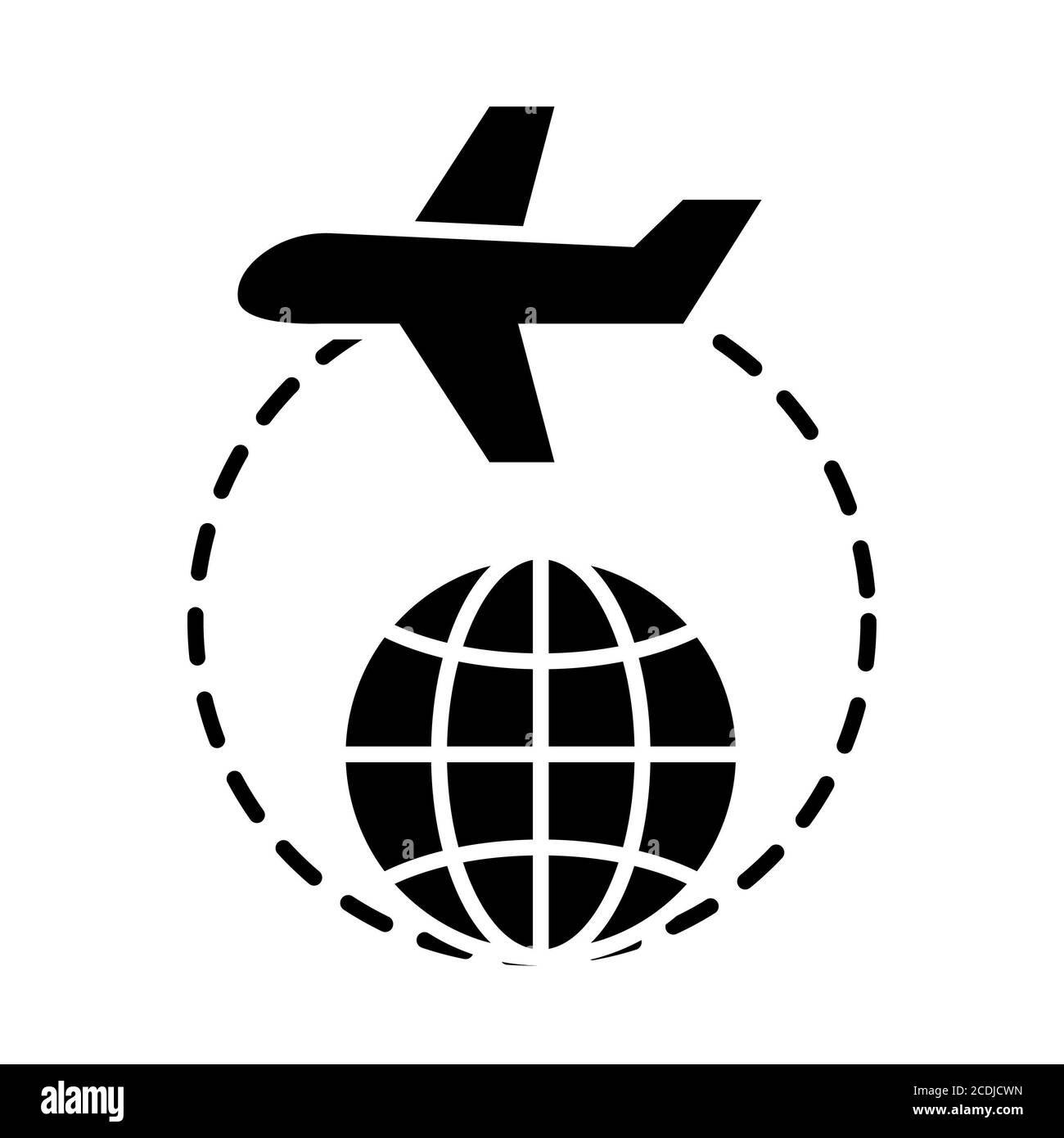 Symbole Für Global Delivery Shopping Glyphen Stockfoto