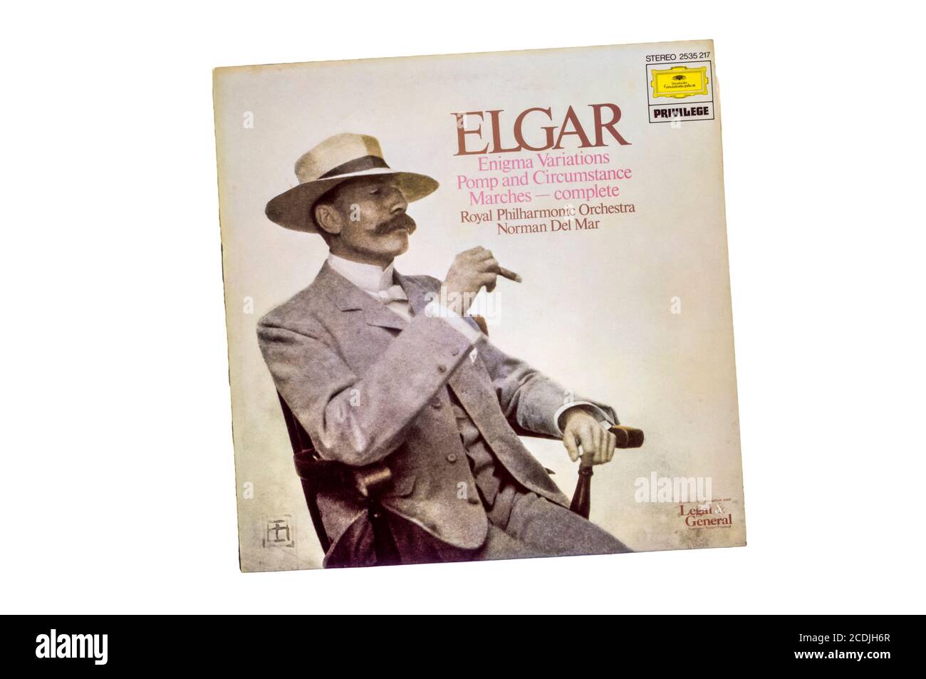 Deutsche Grammophon Aufnahme von Elgars Enigma Variations & Pomp and Circumstance Marches durch das Royal Philharmonic Orchestra. Veröffentlicht im Jahr 1976. Stockfoto