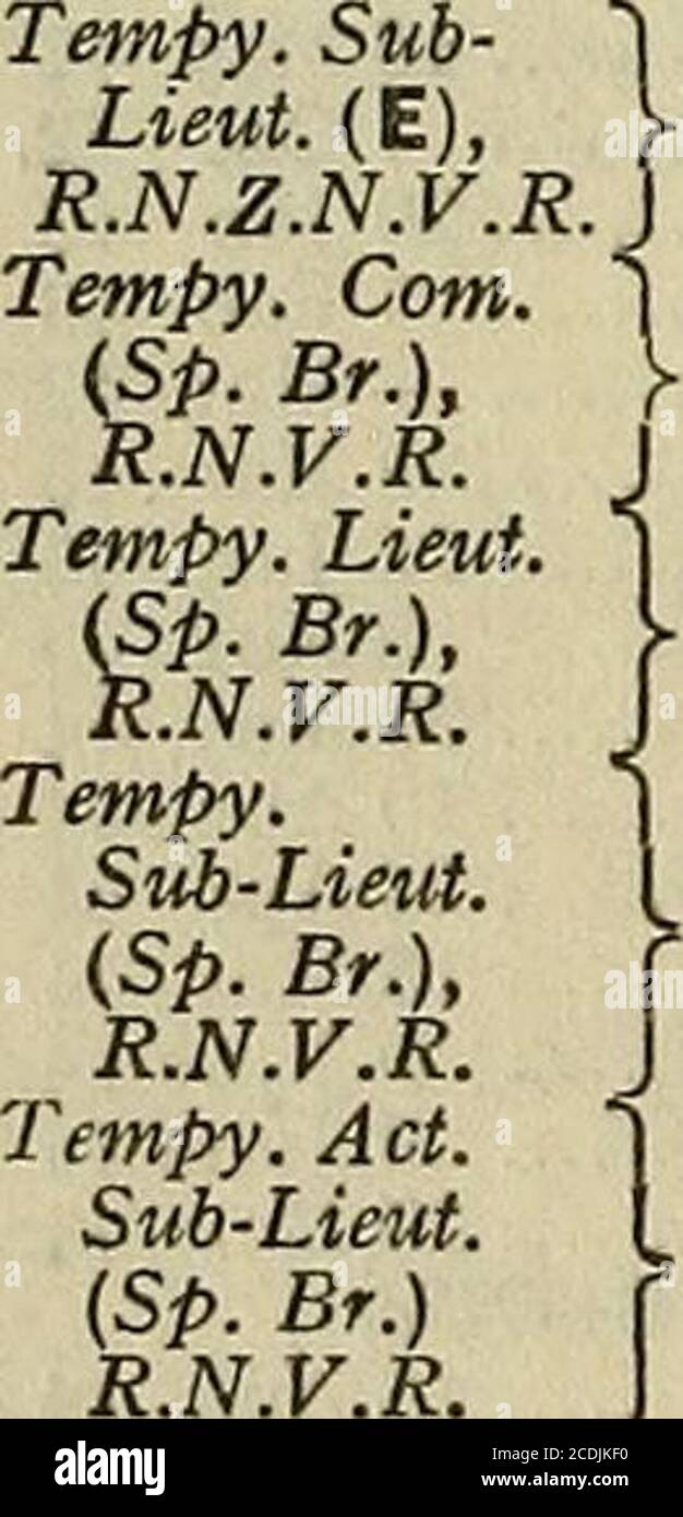 . Die Marine-Liste . M.J. Stokes (^roiy)- J. A. Alderson.,M. Bart 1 H. E. Edwards.. &gt;R. C. Smedley..J O. D. H. Watt.. P. A. SADLEIR G. W. W. HAYDEN..H. B. Famsworth... D. N. Dennison... J. E. Coleman (ACT). E. Waldmeyer C. A. WiUson T. Y. Paterson («d). J. W. Ehemann .... D. Campbell D. R. Rotherham F. Burland . C. Davies... Cd. Gurmer W.H.Curtis., Tempy. ,j. y Gunner FIJ- Bootsmann L. W. Jehan Tempy. V. W. Havter Bootsmann j. H. C. Edom WT. Teleg R. Swift Tempo.  Wt. TeUg., yh. MITCHEU R.N.V.(W.)R.} Schulmeister R. M. McIntosh, bsc. Tempo. Gewicht Writer Tempy. Mitte, R.N.V.R. ^H. H.Thomas Stockfoto