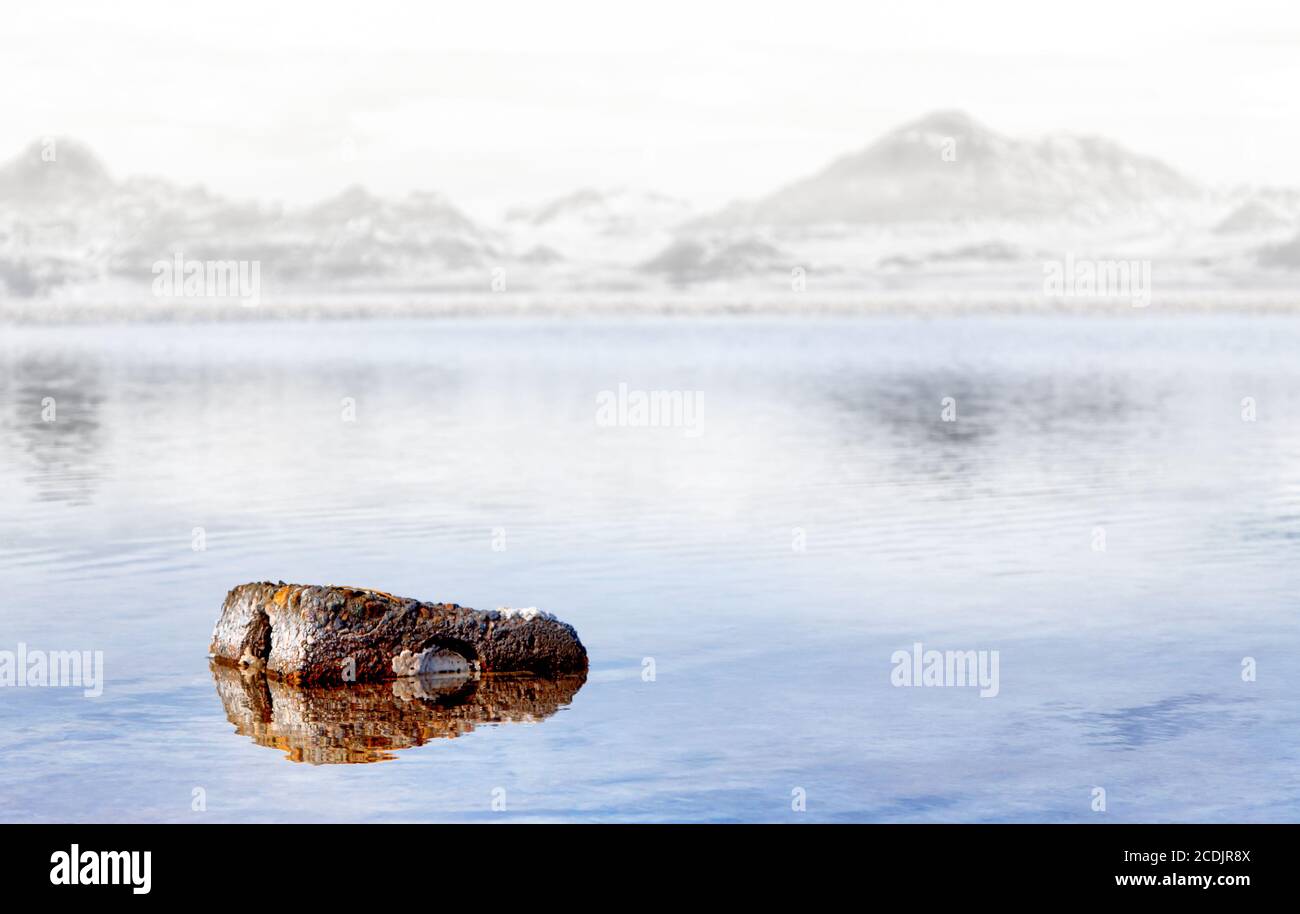 Überflutete Bonneville Salzebenen in Utah, USA. Stockfoto