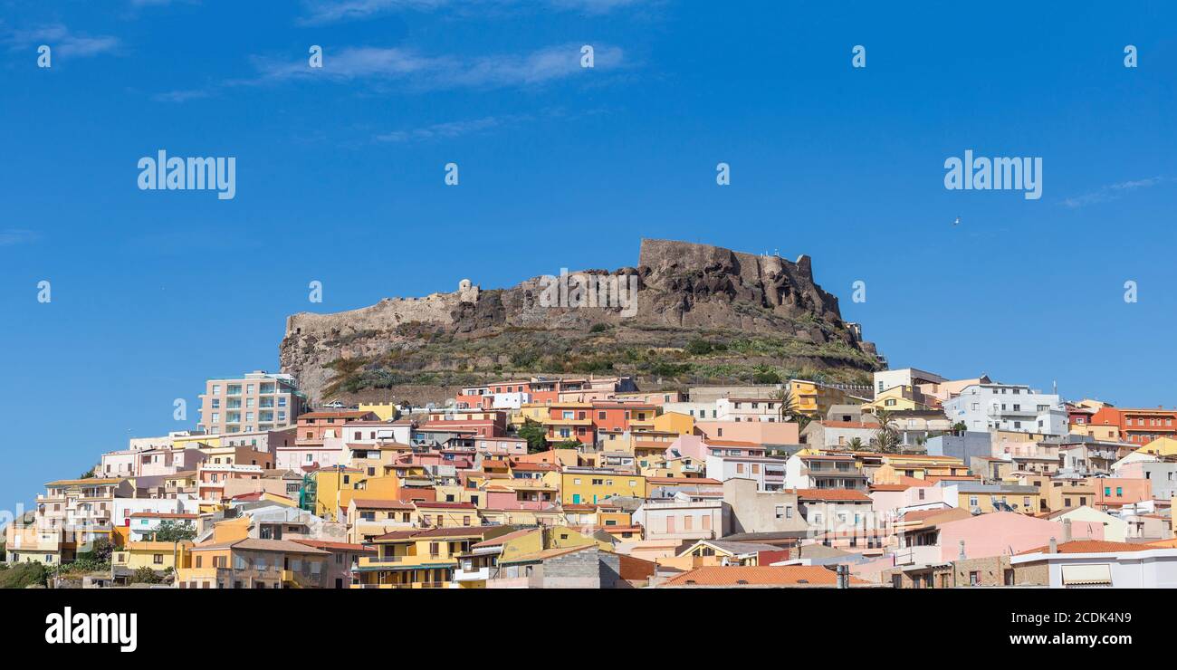 Italien, Sardinien, Provinz Sassari, Castelsardo, Altstadt und Schloss Doria Stockfoto