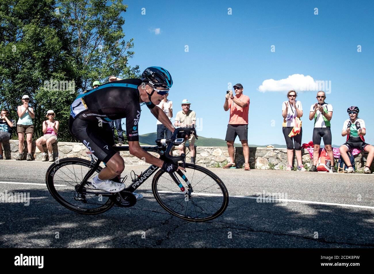 2016 Tour De France Etappe 8. Von Pau nach Bagnères-de-Luchon. Chris Froome. Stockfoto