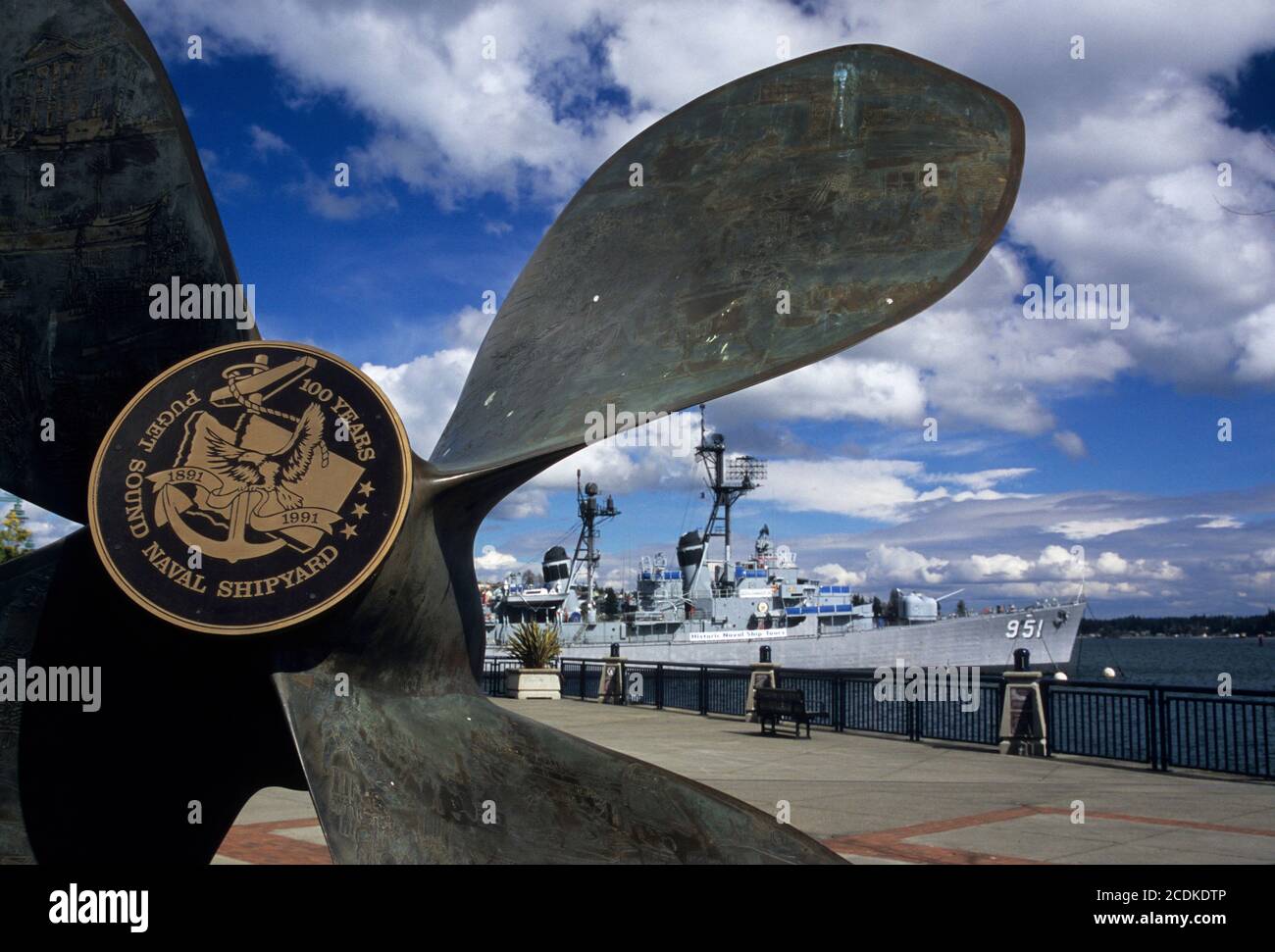 Die stolze Tradition mit USS Turner Joy, Bremerton Boardwalk, Bremerton, Washington Stockfoto