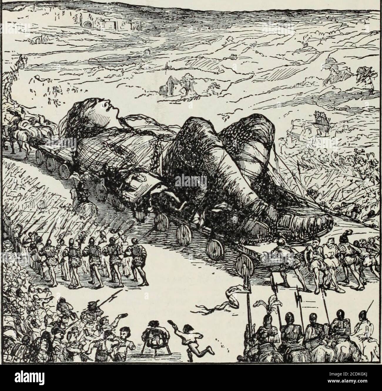 . Das Bücherregal für Jungen und Mädchen Kinderbuch von Fakt und Fancy . O überfüllt mit spec-tators, die ich dachte, in all meinen Reisen hatte ich nicht einen bevölkerungsreicheren Ort. Die zwei großen Straßen sind fünf Fuß breit. Die Gassen und Gassen, die ich nicht betreten konnte, sind von zwölf bis acht-teen Zoll. Die Stadt ist fähig, fünfhunderttausend Seelen zu halten. Die Häuser sind von drei bis fünf Etagen, die Geschäfte und Märkte gut ausgestattet. Der Kaiserpalast befindet sich im Zentrum der Stadt. Es wird durch eine Wand zwei feethigh eingeschlossen und zwanzig Fuß entfernt von den Gebäuden.das äußere Gericht ist ein Quadrat von vierzig f Stockfoto