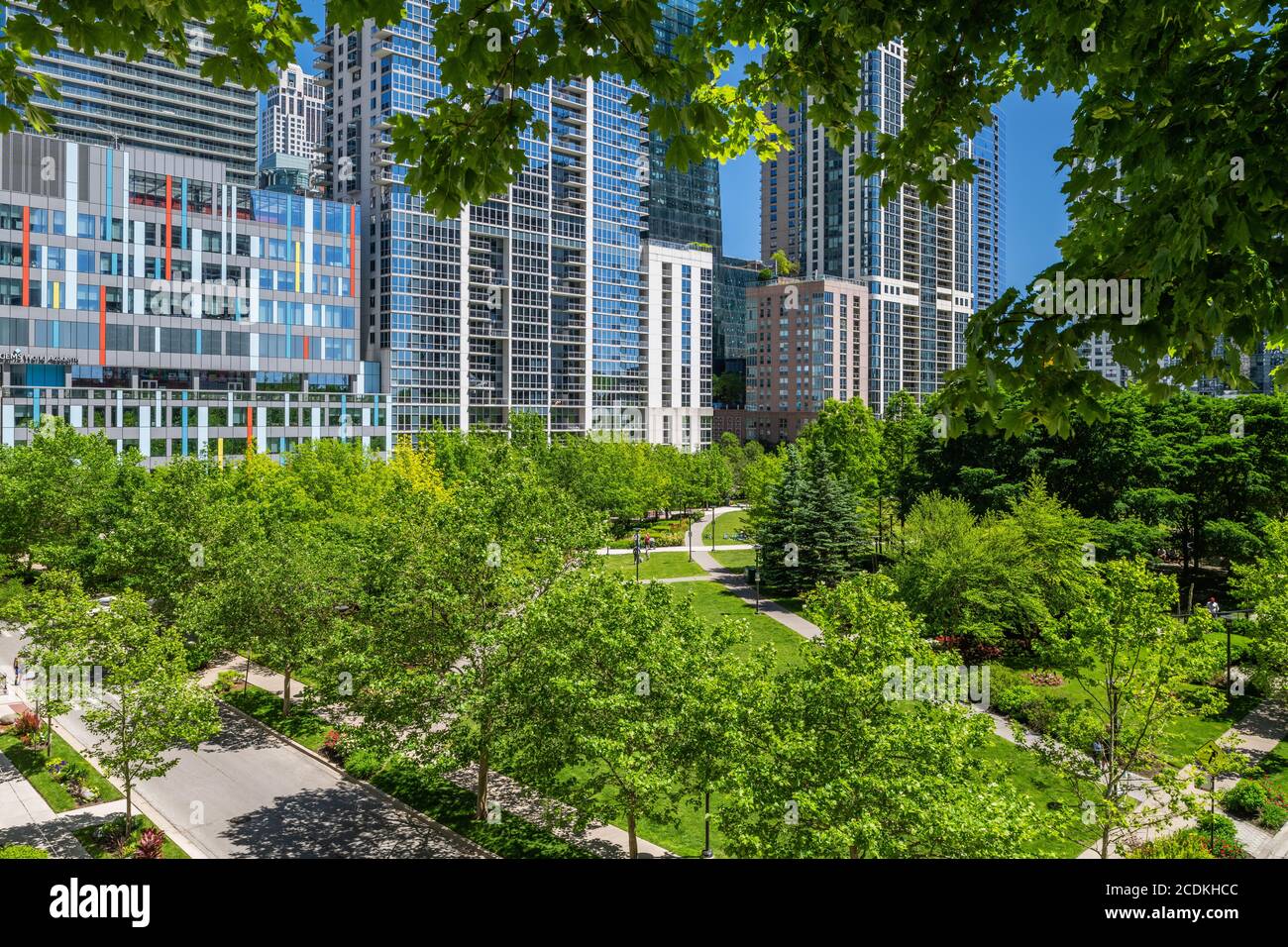 Lakeshore East Park entworfen von OJB Landscape Architecture Stockfoto