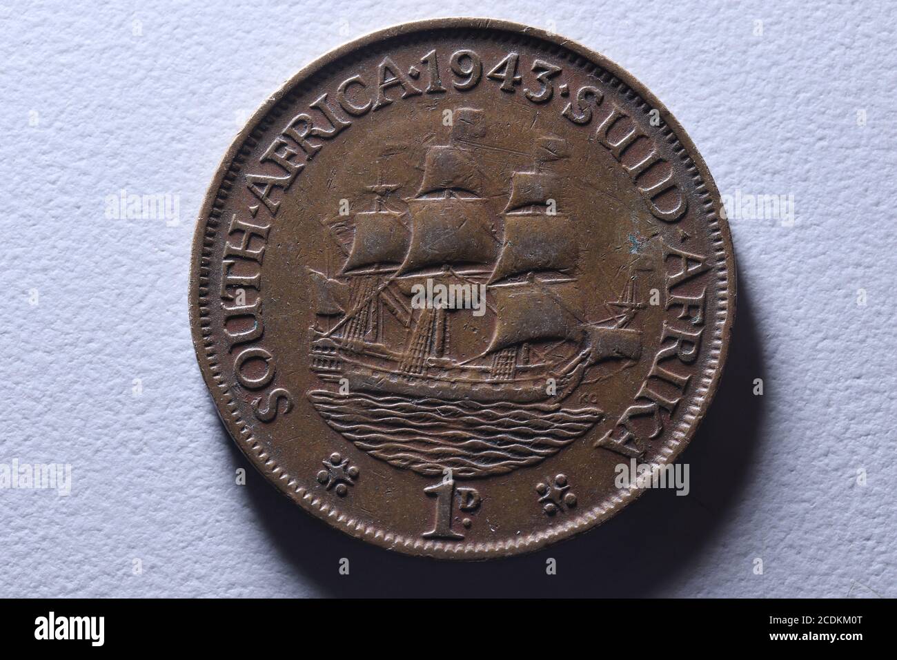 Ein 1943 südafrikanischer Penny Stockfoto