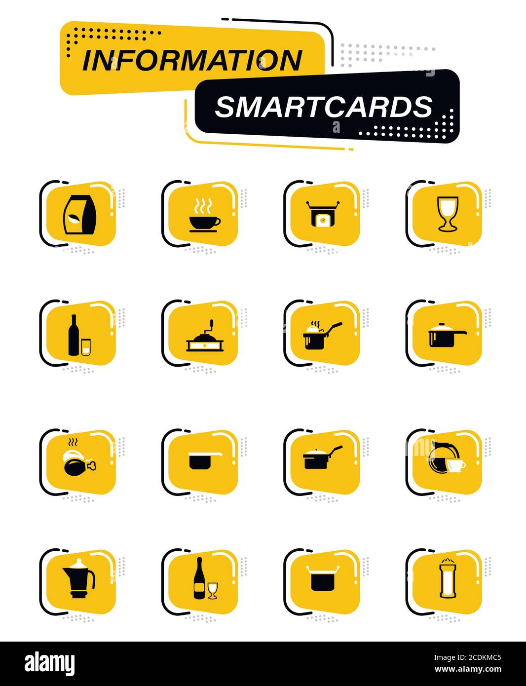 Essen und die Küche Icons set Stock Vektor