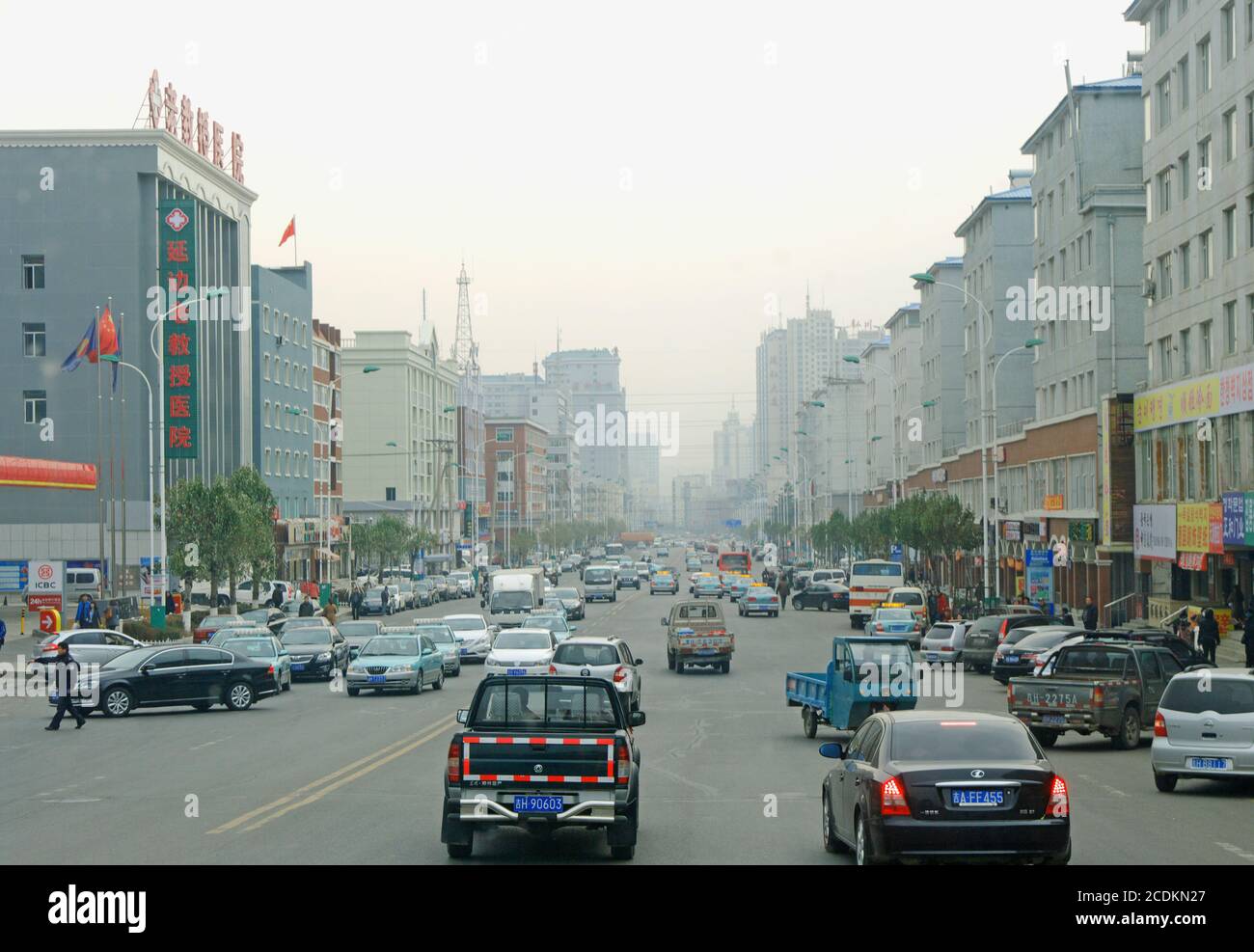 Yangtze CHINA 14 Okt .2013 die Straßenszene Stockfoto