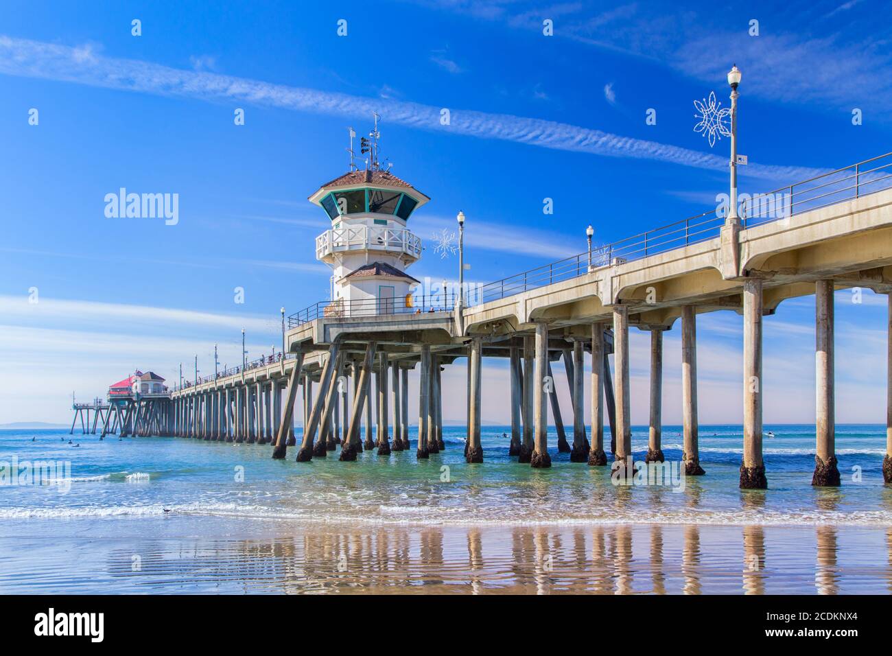 Der Huntington Beach Pier Stockfoto