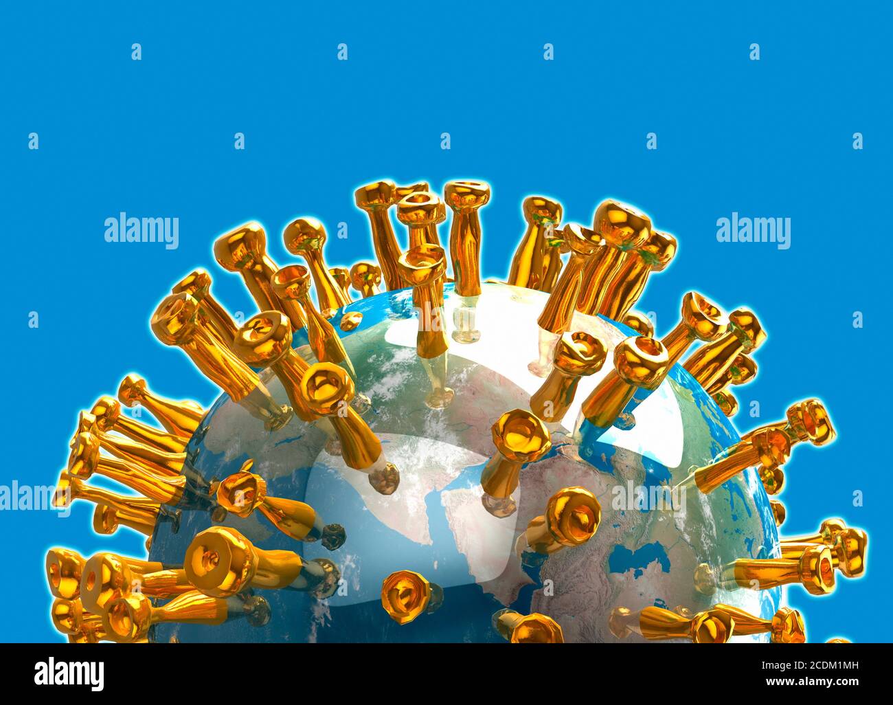Coronavirus-Pandemie, konzeptionelle Illustration. Stockfoto
