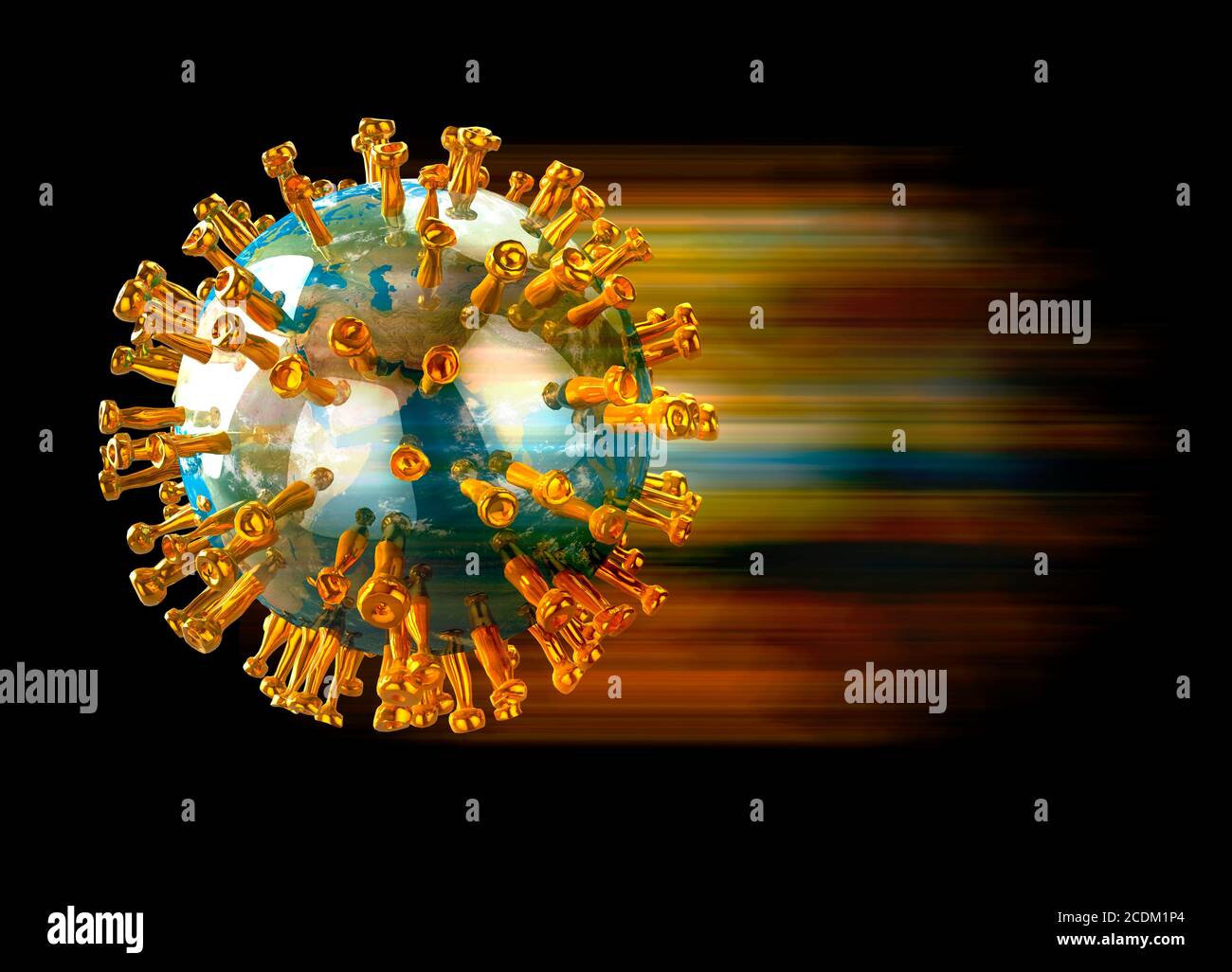 Coronavirus-Pandemie, konzeptionelle Illustration. Stockfoto