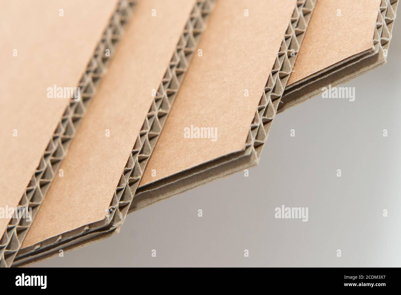 Wellpappe Stockfoto
