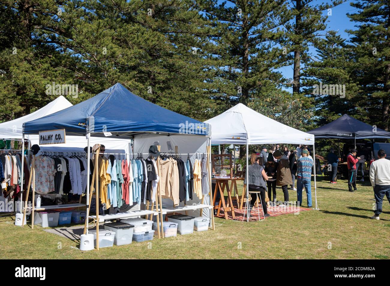 Palm Beach Sonntagsmarkt Tag an den nördlichen Stränden von Sydney, NSW, Australien Stockfoto