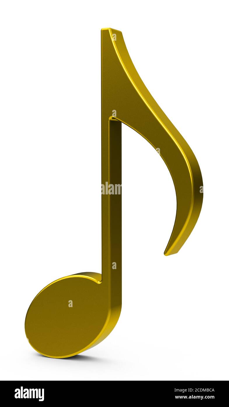 Die goldene Musiknote Stockfoto