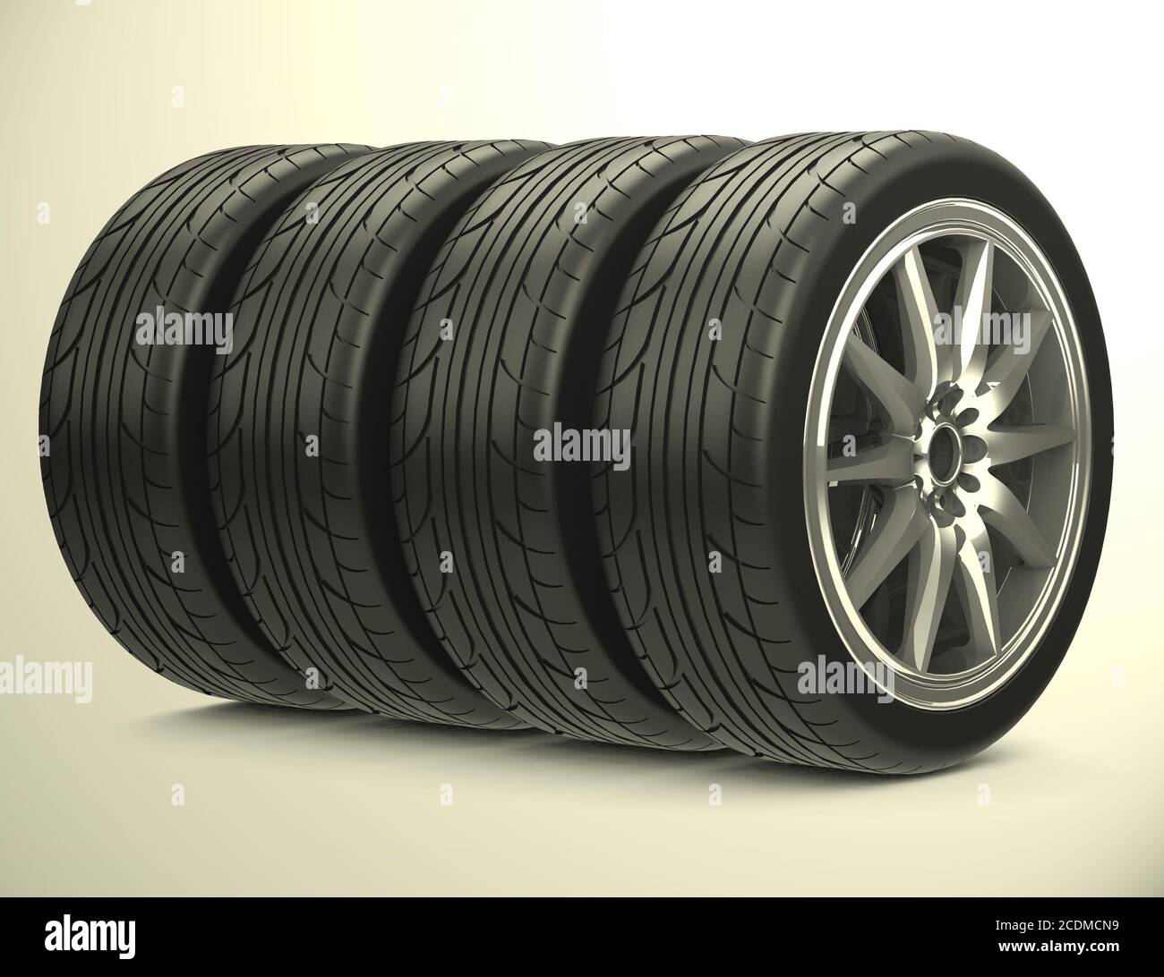 Der Pkw-Reifen Stockfoto