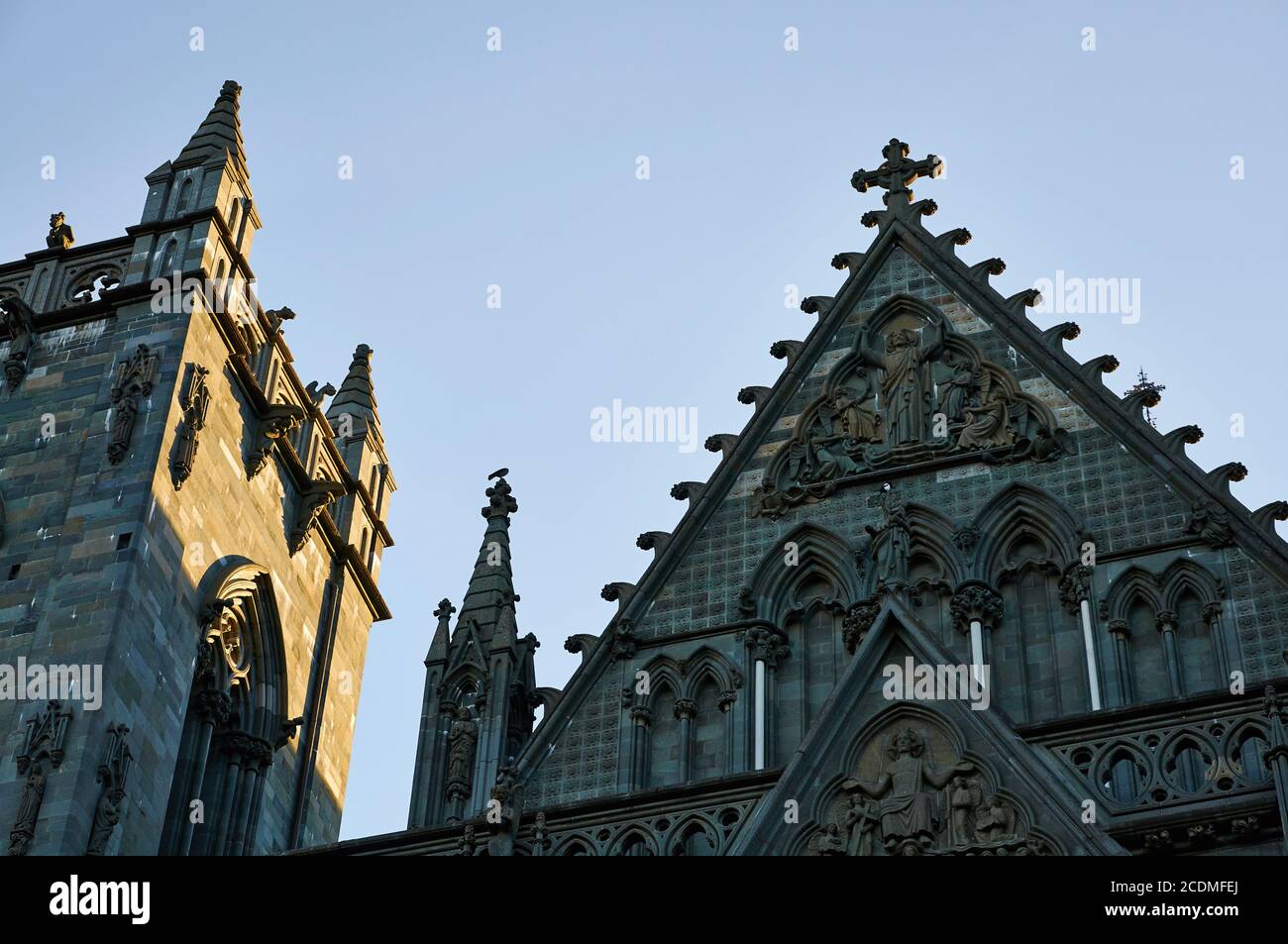 Detail der Kathedrale von Nidaros, Trondheim, Norwegen Stockfoto