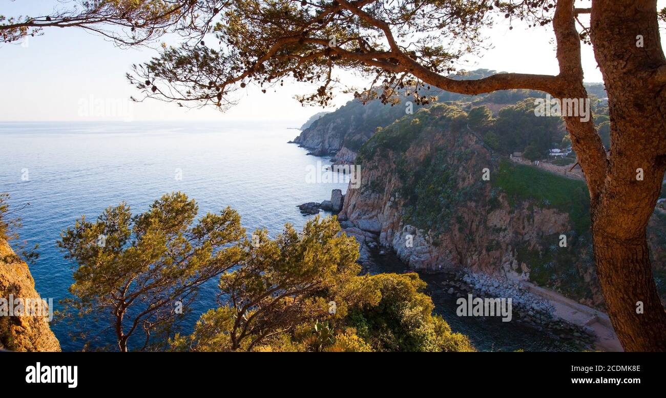 Blick auf das Mittelmeer von der spanischen Küste Stockfoto