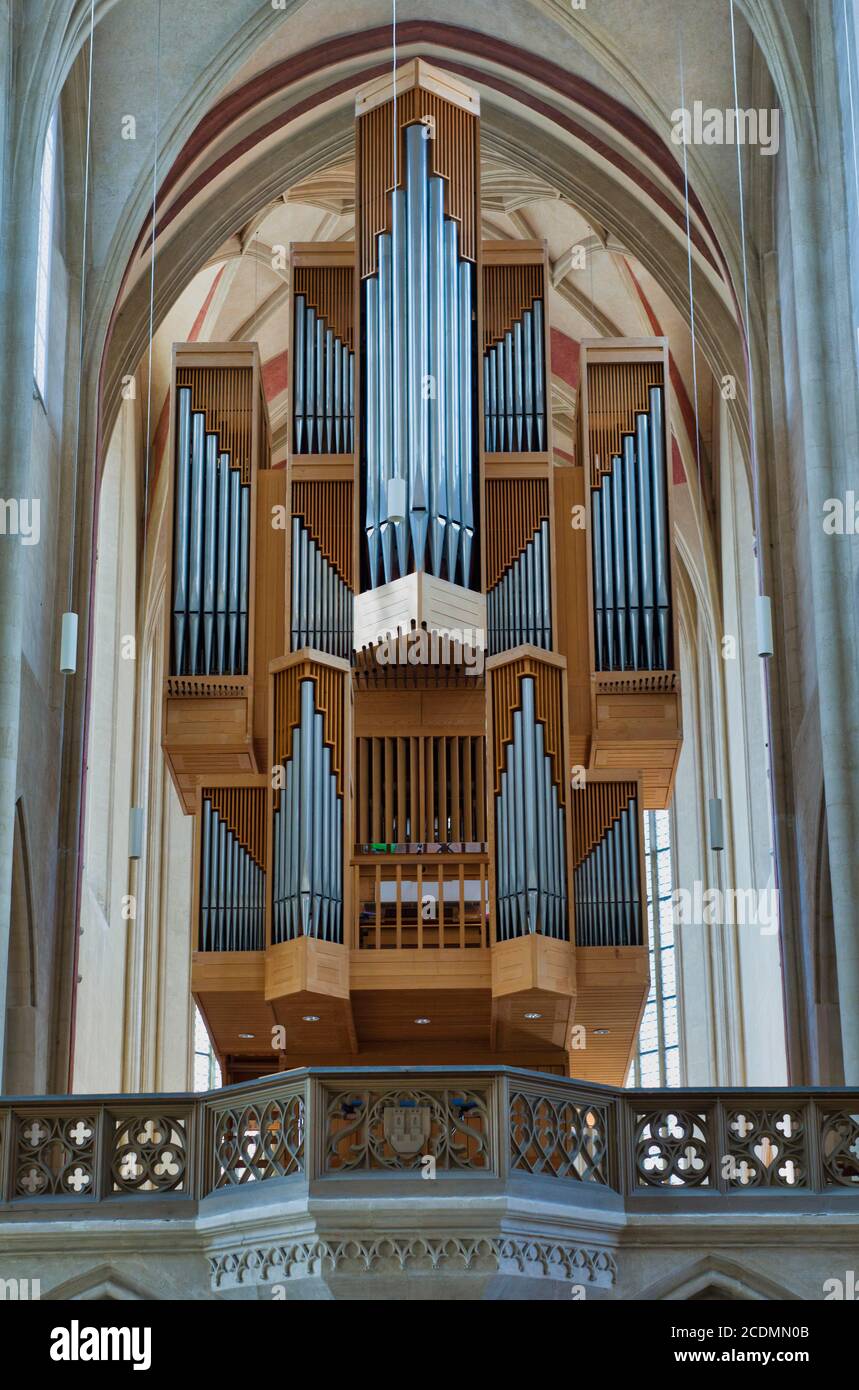 Rieger-Orgel der St.-Jakob-Kirche, Rothenburg ob der Tauber, Franken,  Bayern, Deutschland Stockfotografie - Alamy