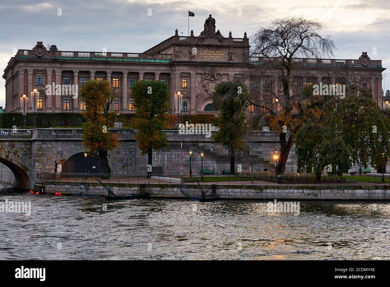 Riksdagshuset, Helgeandsholmen, Stockholm, Schweden Stockfoto