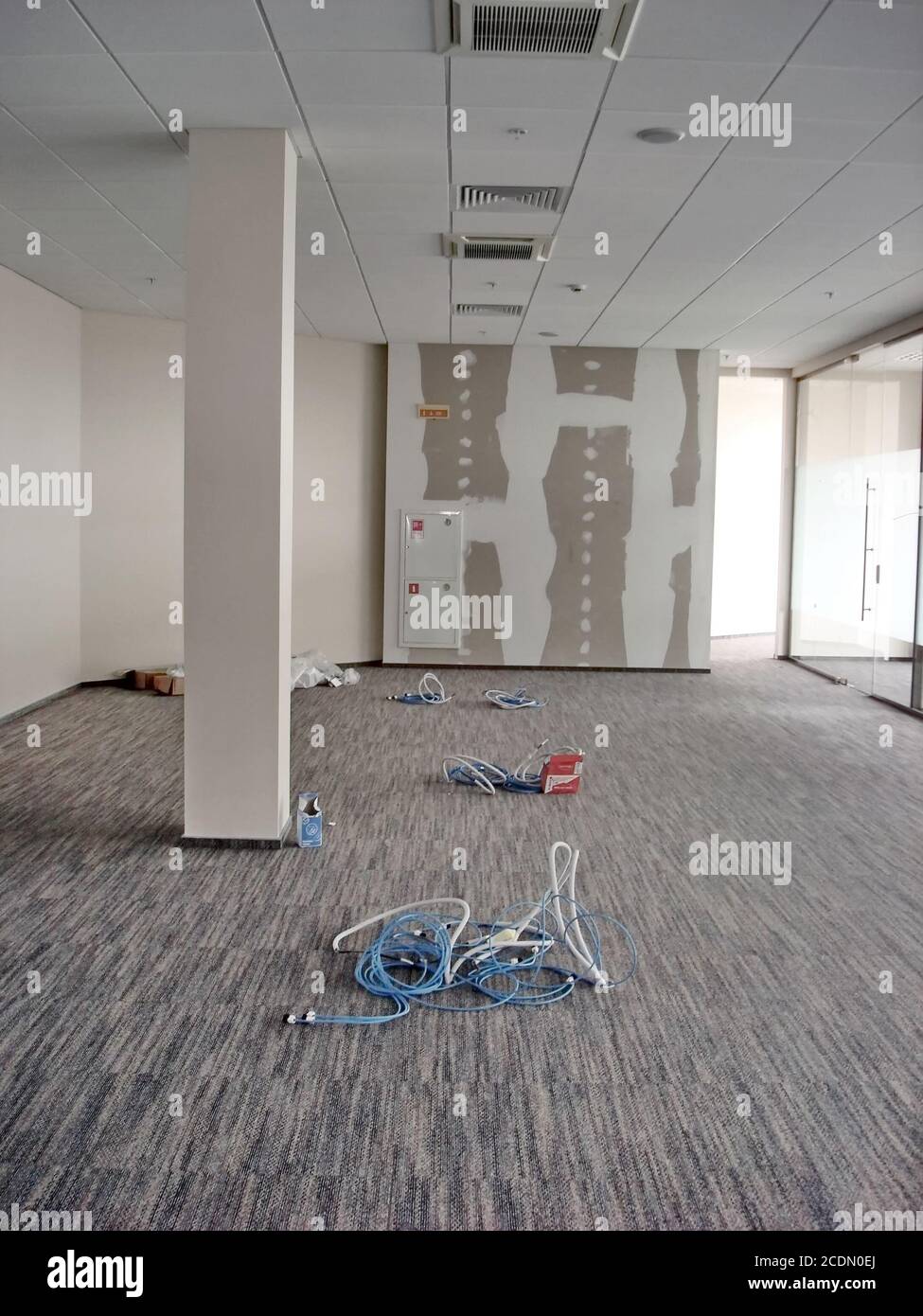 Gebäude Fertigstellung Arbeiten Stockfoto