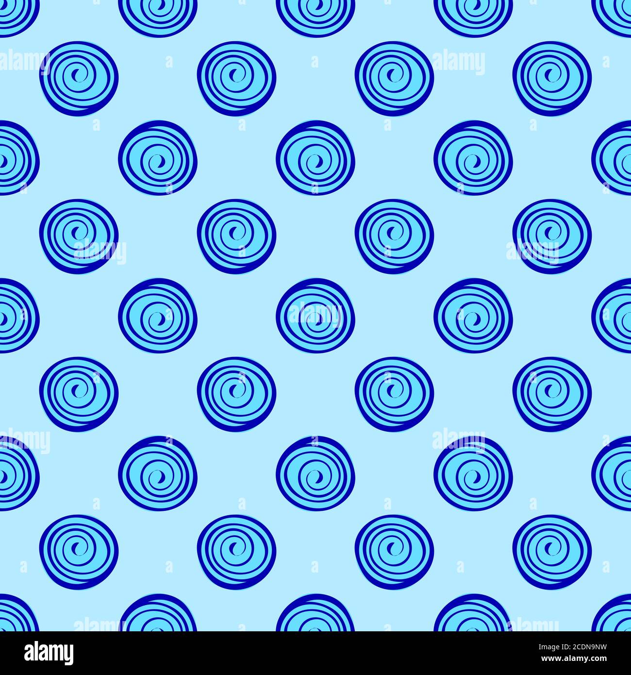 Zusammenfassung Hintergrund blaue Kreise nahtlose Muster Stockfoto