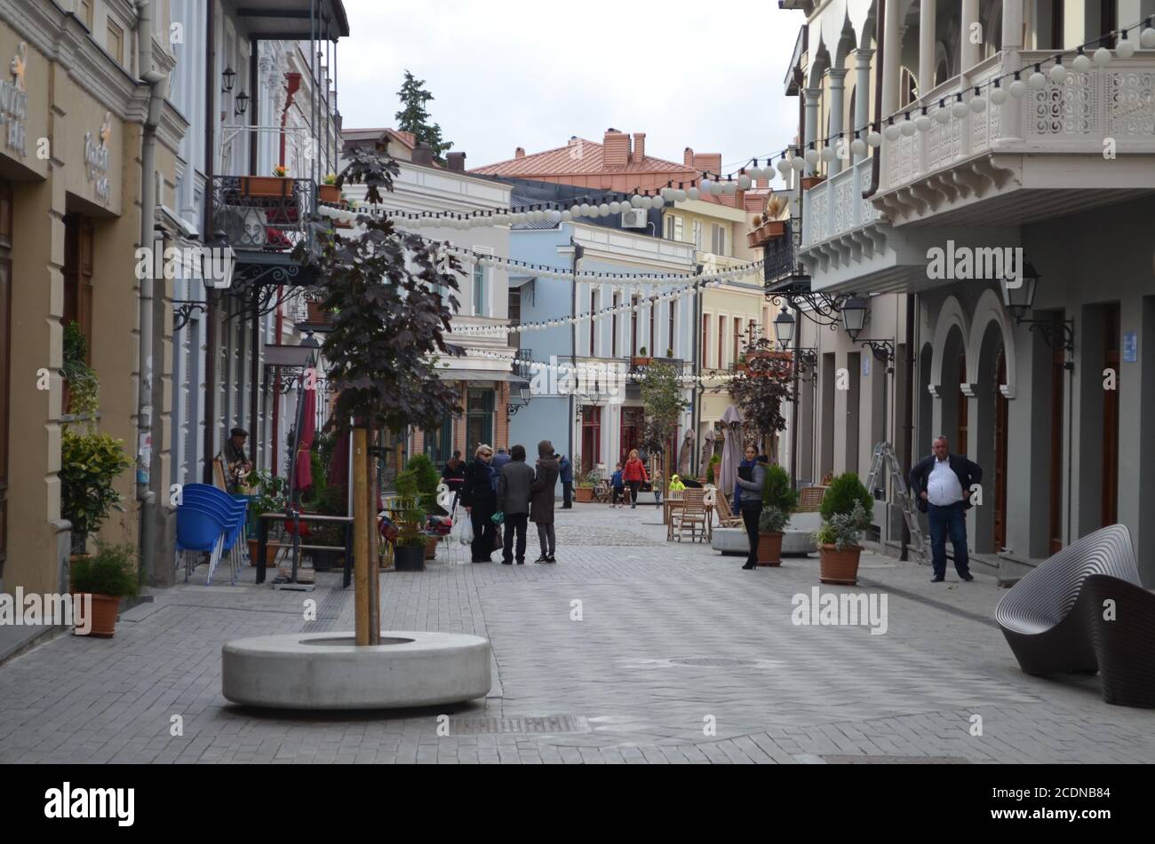 Tiflis Davit Aghmashenebeli Ave Stockfoto