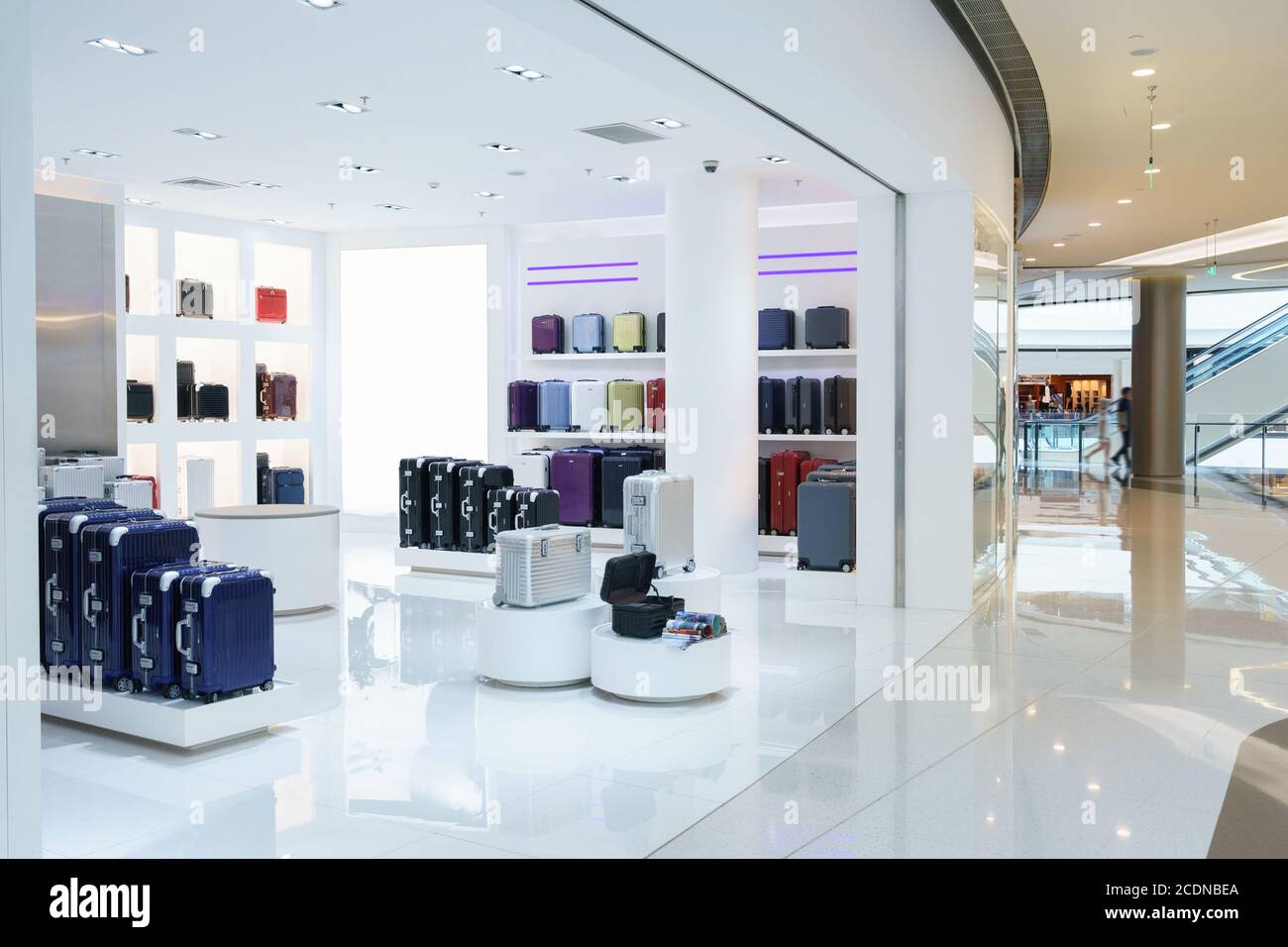 Shop in leerer Halle Stockfoto