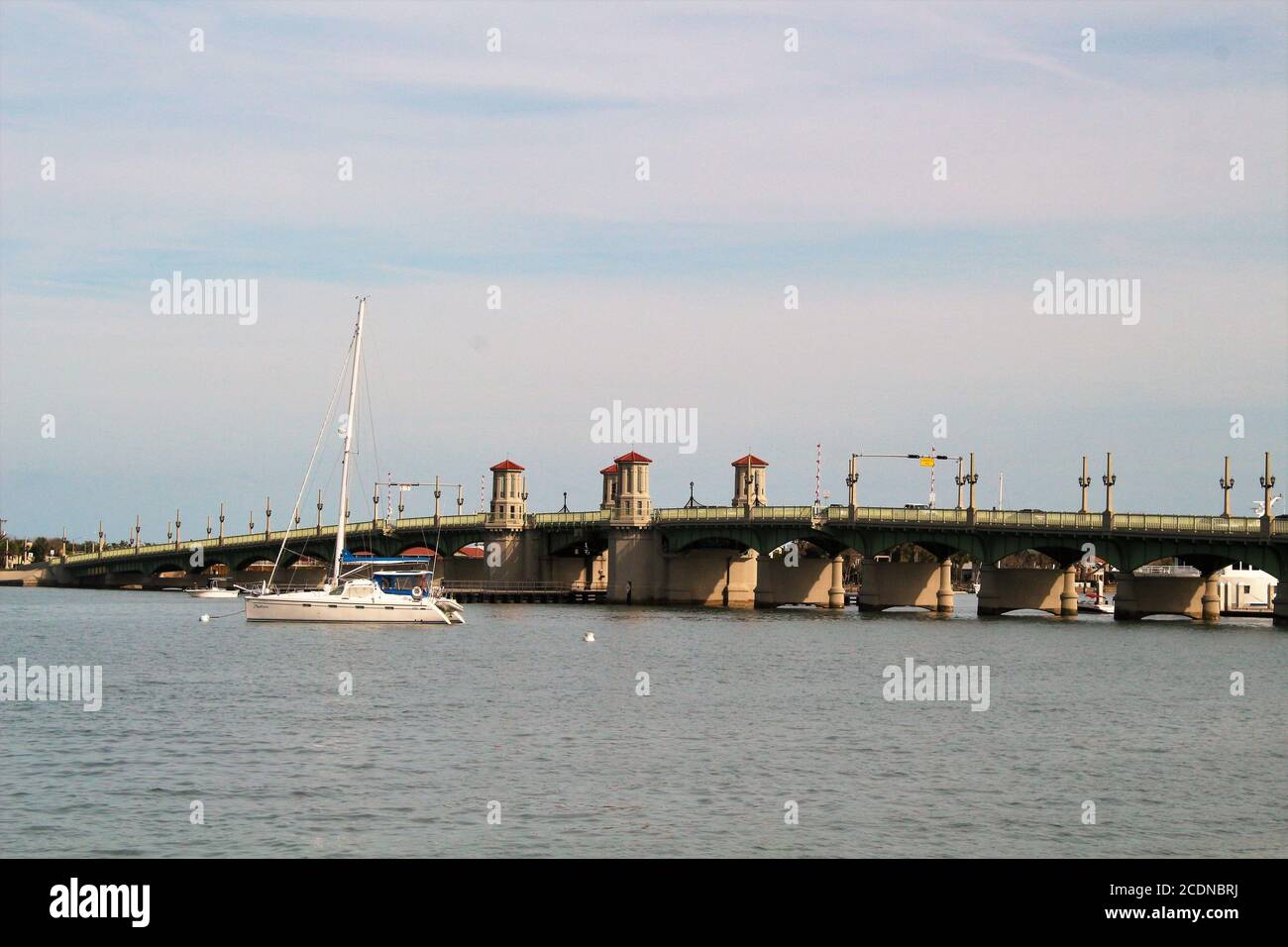 Brücke der Löwen über den Matanzas River in St. Augustin, Florida Stockfoto