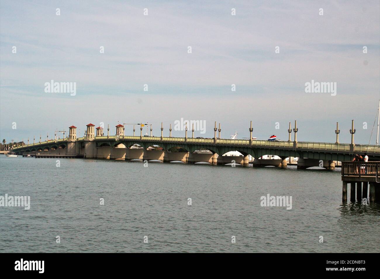Brücke der Löwen über den Matanzas River in St. Augustin, Florida Stockfoto