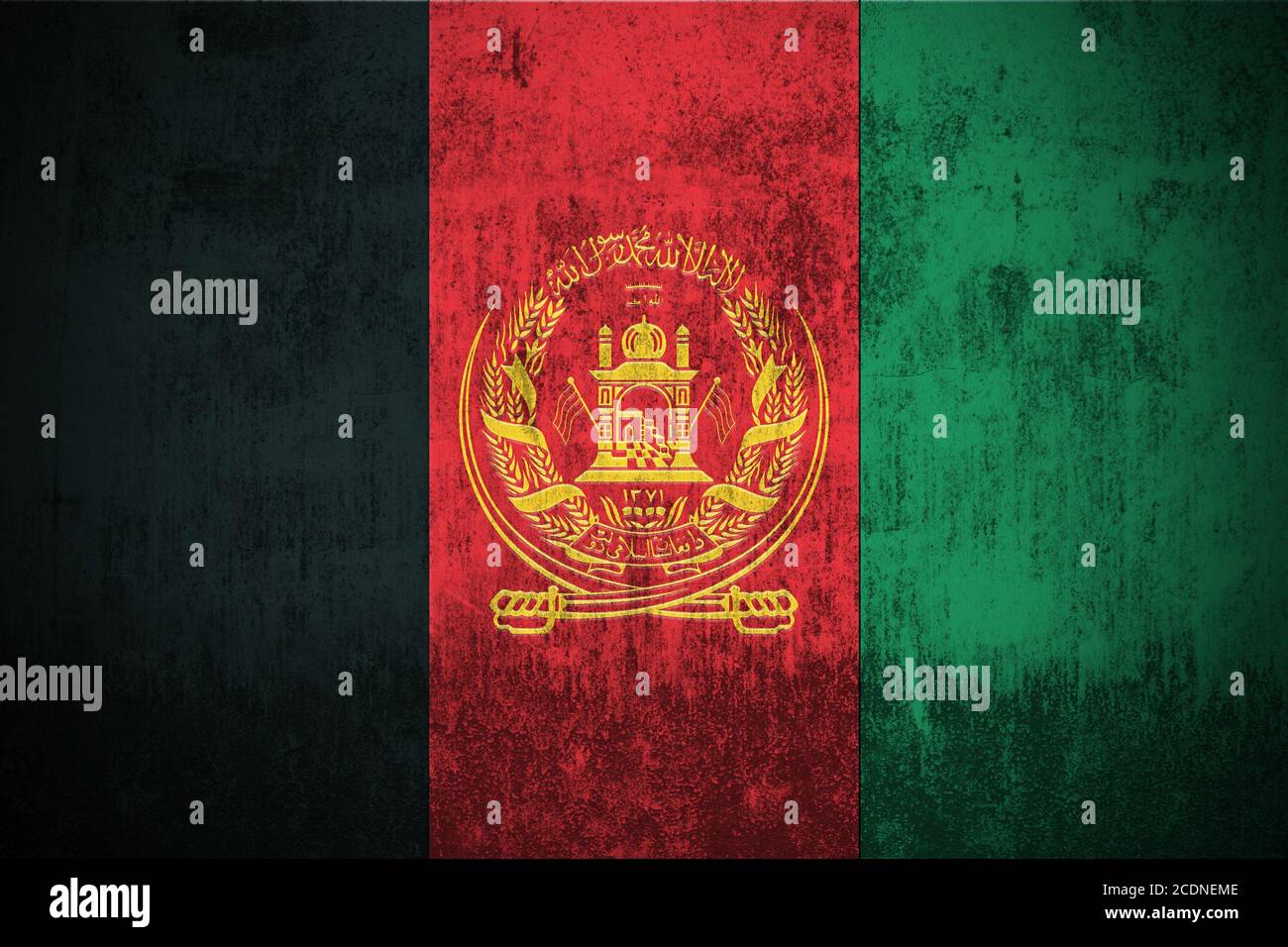 Afghanistan-Grunge-Flagge Stockfoto