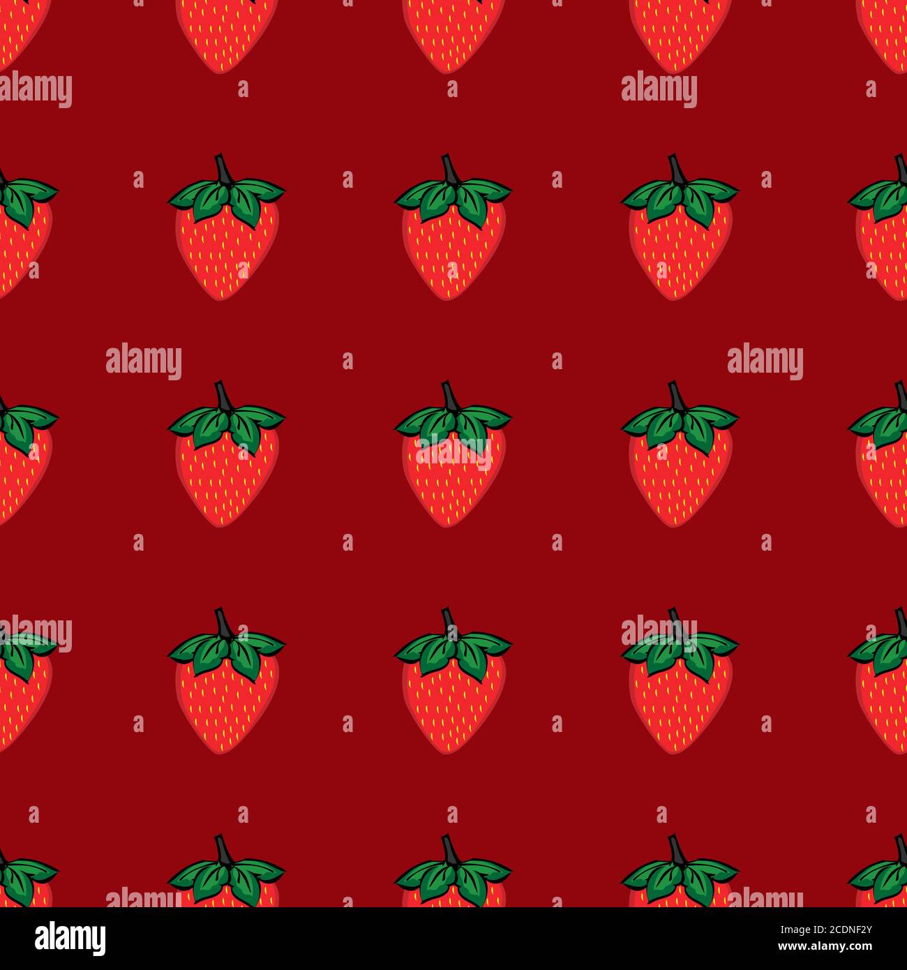 Strawberry red Berry nahtlose Muster Stockfoto