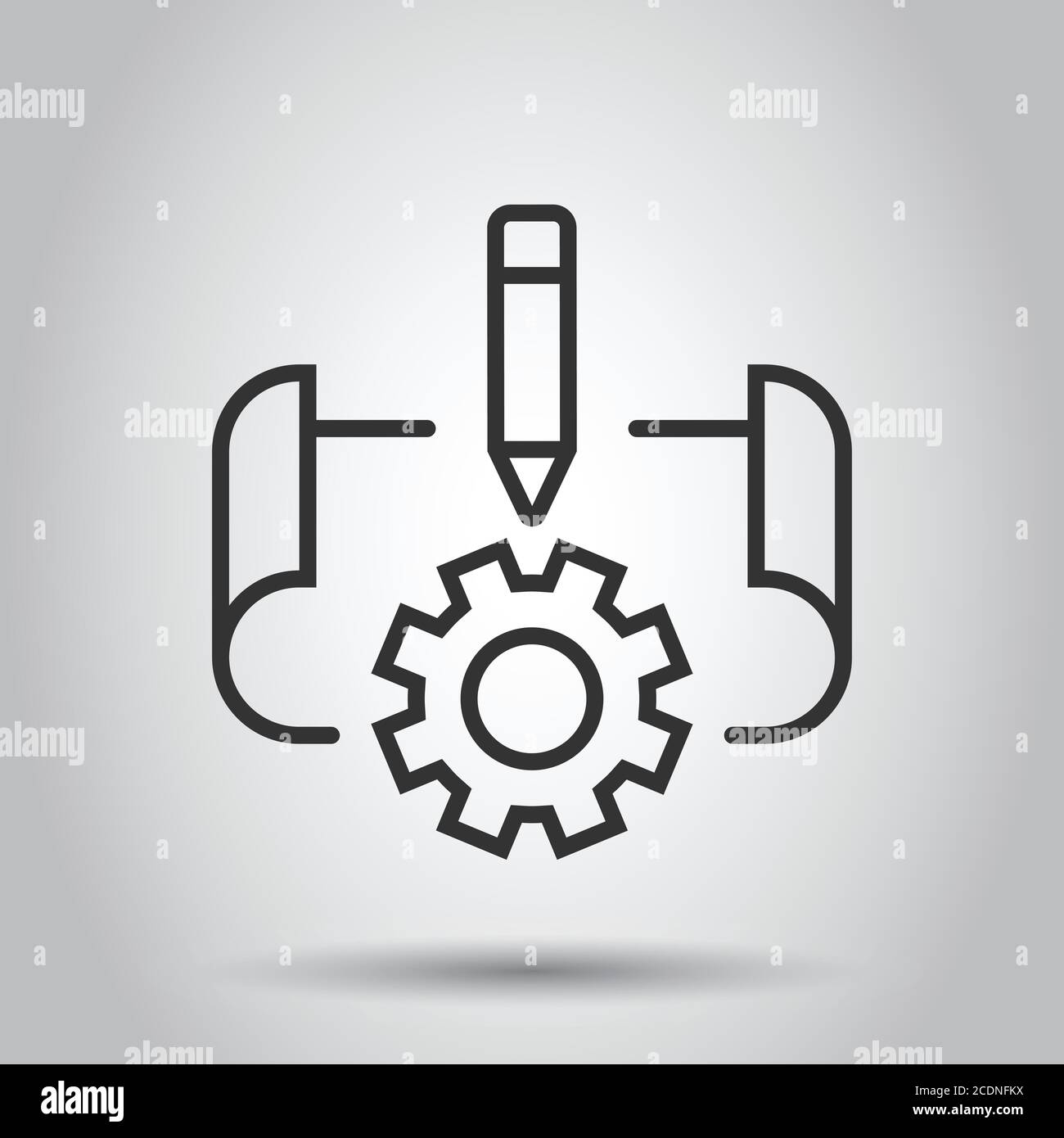 Prototyp Symbol im flachen Stil. Start Vector Illustration auf weißem Hintergrund isoliert. Modell Entwicklung Business Konzept. Stock Vektor