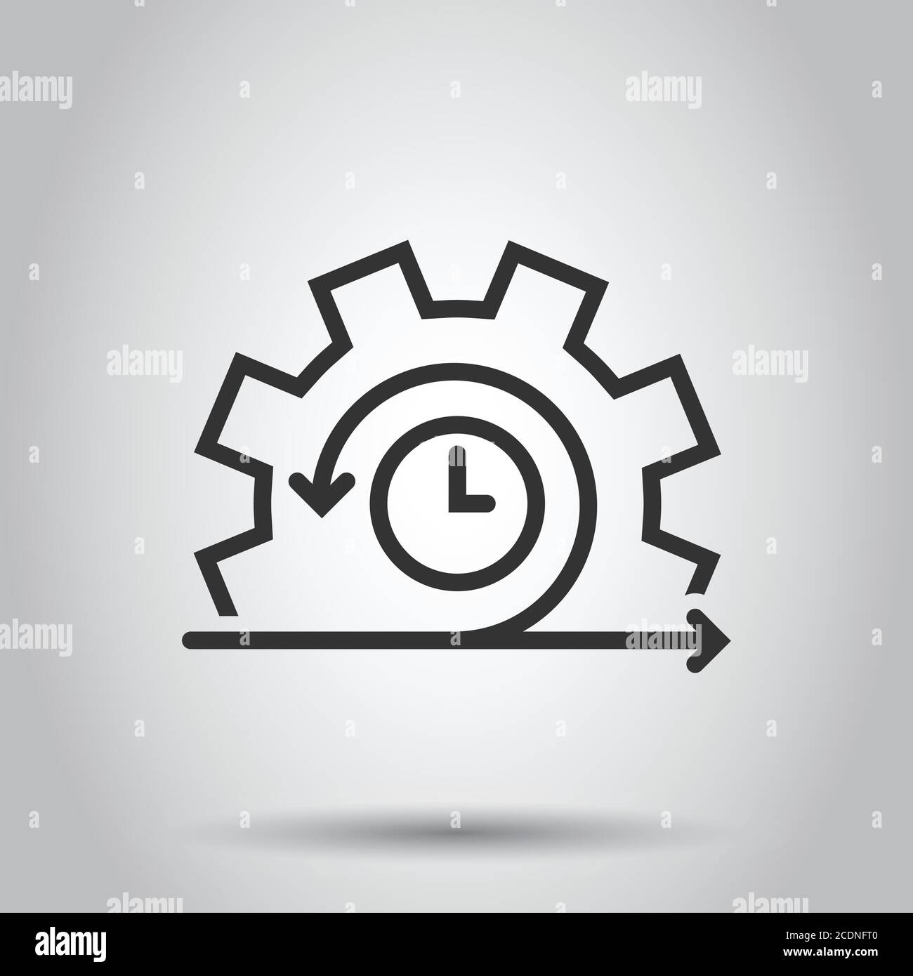 Agiles Symbol in flacher Form. Flexible Vektorgrafiken auf weißem isoliertem Hintergrund. Pfeil Zyklus Geschäftskonzept. Stock Vektor