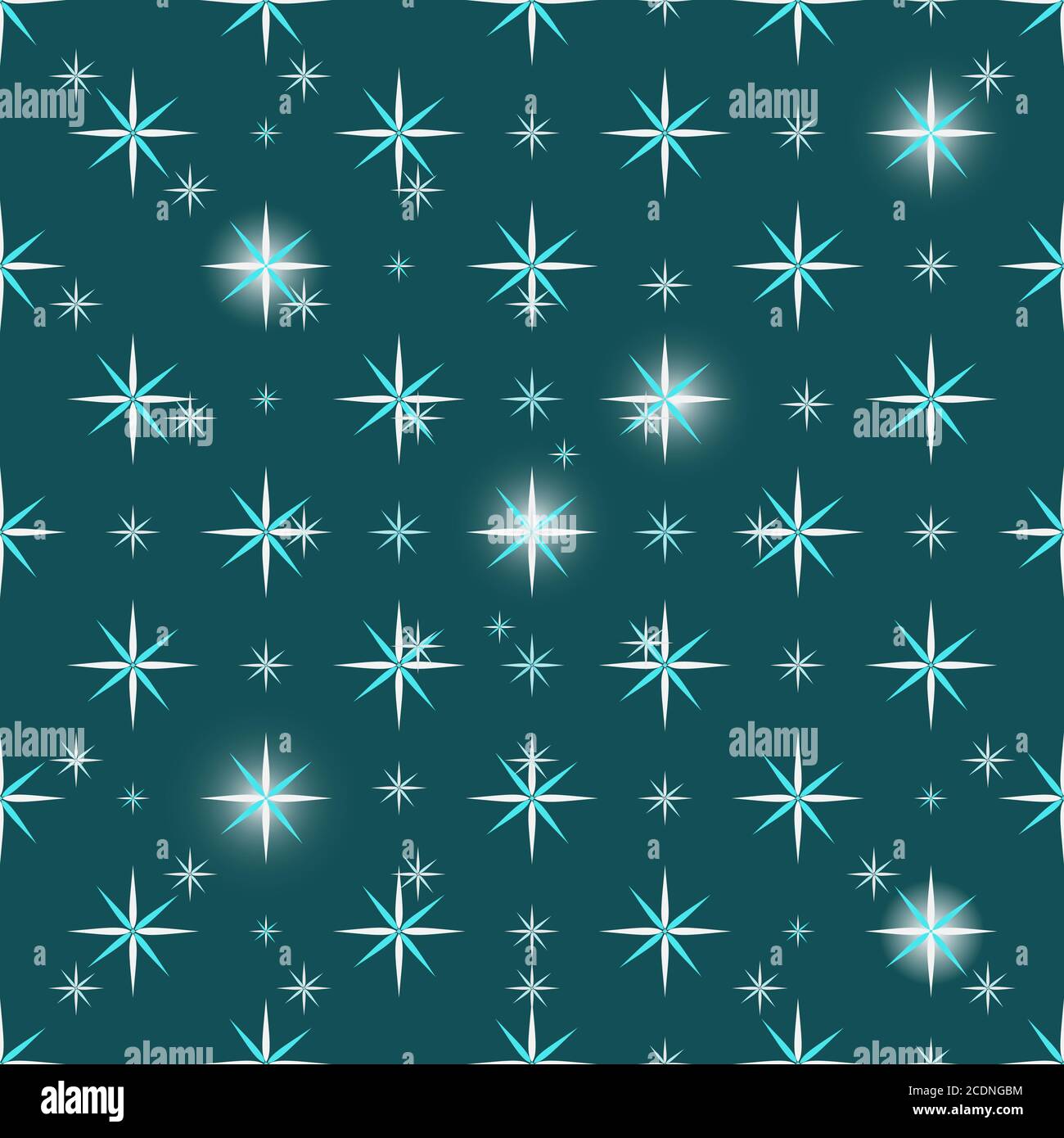 Weihnachten Schneeflocken nahtlose grüner Hintergrund Muster Stockfoto