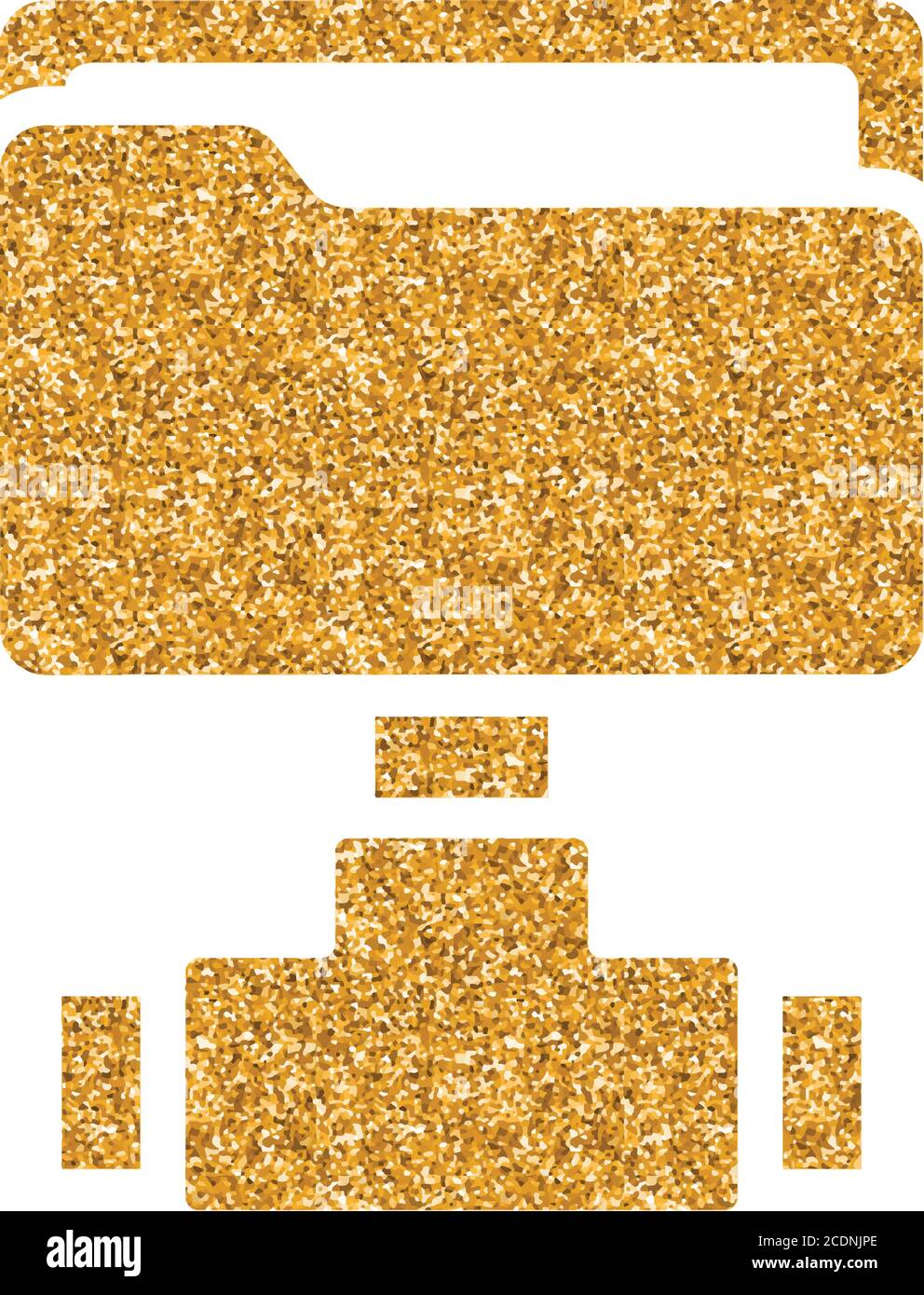 Symbol für freigegebene Ordner in goldener Glitzer-Textur. Glitzern Luxus  Stil Vektor Illustration Stock-Vektorgrafik - Alamy