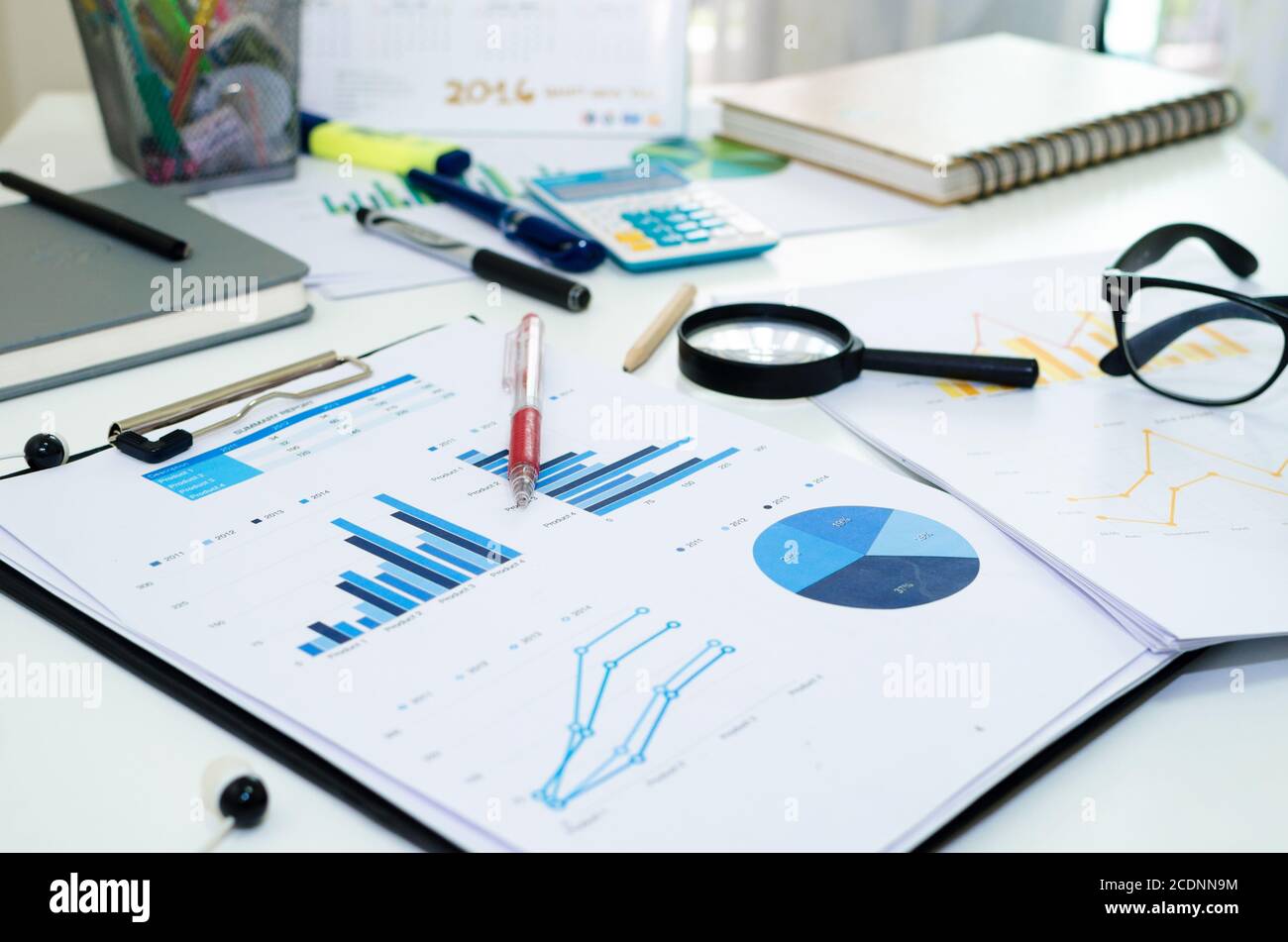 Statistikdiagramm Geschäft Stockfoto