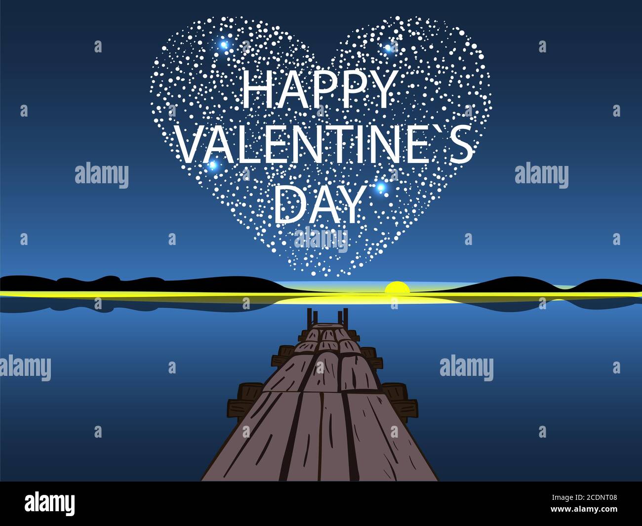 Happy Valentines Day Stern Herz Stockfoto