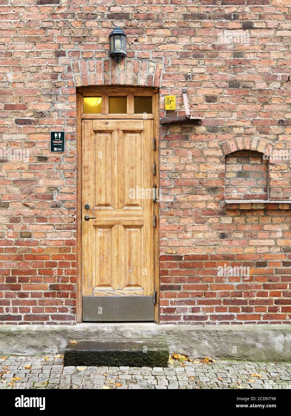 Öffentliche Toilette in Varberg, Hallands län, Schweden Stockfoto