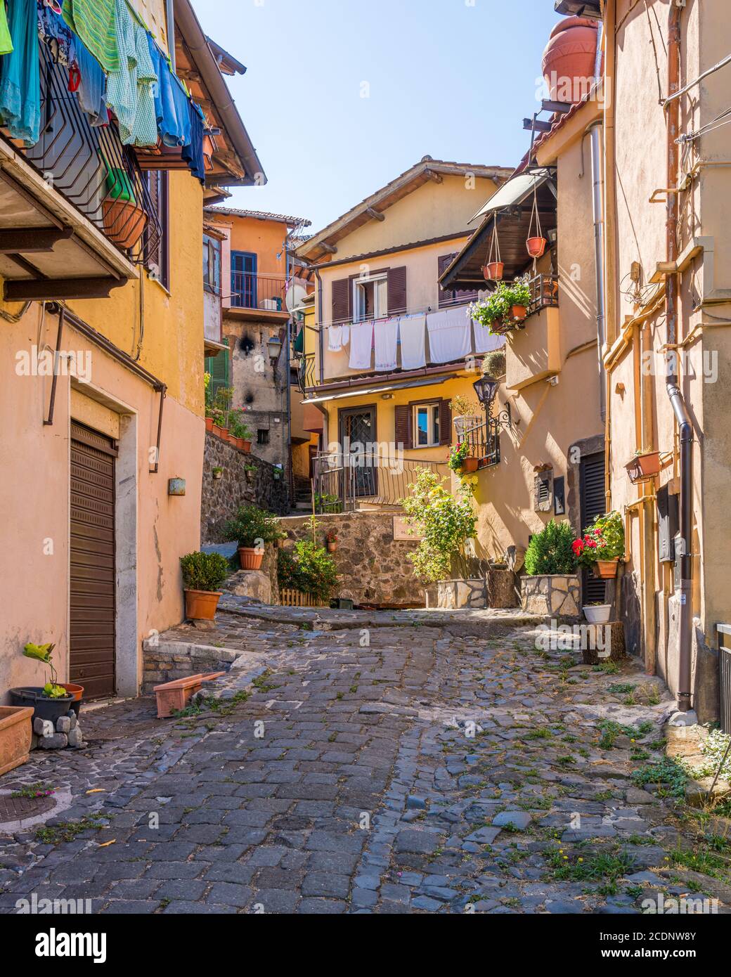 Landschaftlich reizvolle Sehenswürdigkeit in Rocca di Papa, einer kleinen Stadt in der Provinz Rom. Latium, Italien. Stockfoto