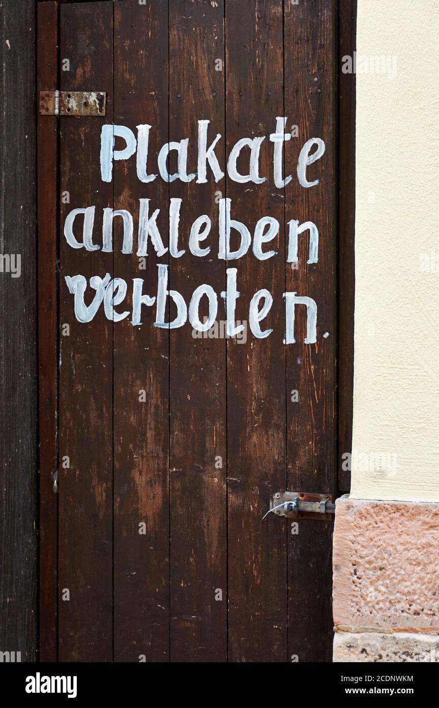 Tür in Mainzer Gasse, Alsfeld, Hessen, Deutschland Stockfoto