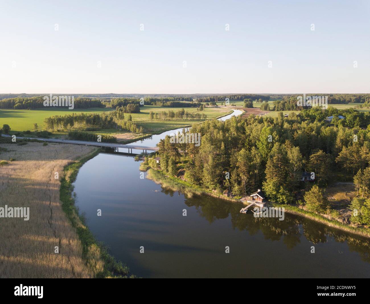 Finnische Landschaft Stockfoto
