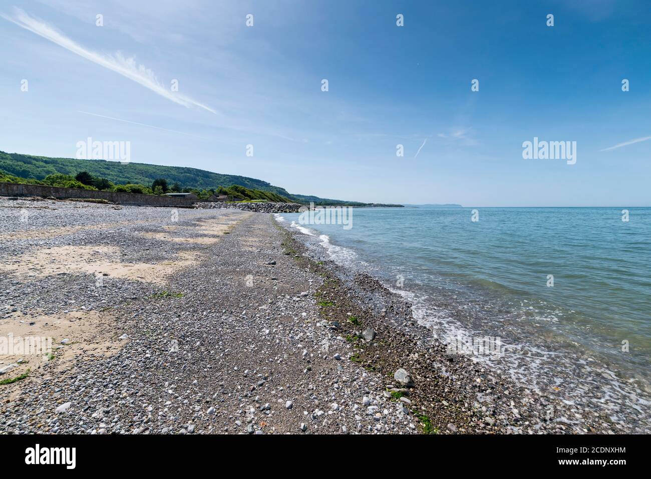 Abergele Pensarn Strand an der Nordwales Küste Foto aufgenommen Während der Covid 19-Sperre Stockfoto