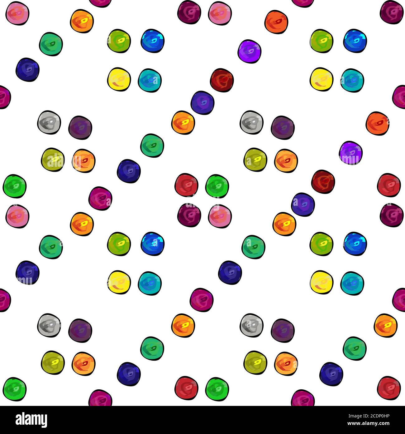 Schöne farbige Punkte abstrakte nahtloses Muster Stockfoto
