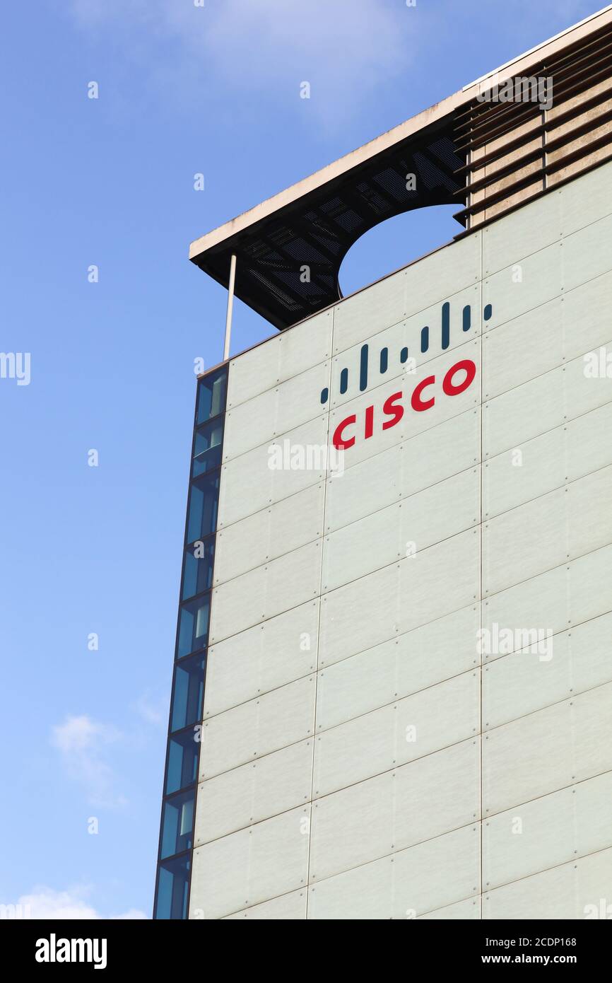 Kopenhagen, Dänemark - 10. September 2017: Cisco Systems Gebäude in Kopenhagen. Cisco Systems ist ein US-amerikanischer multinationaler Technologiekonzern Stockfoto