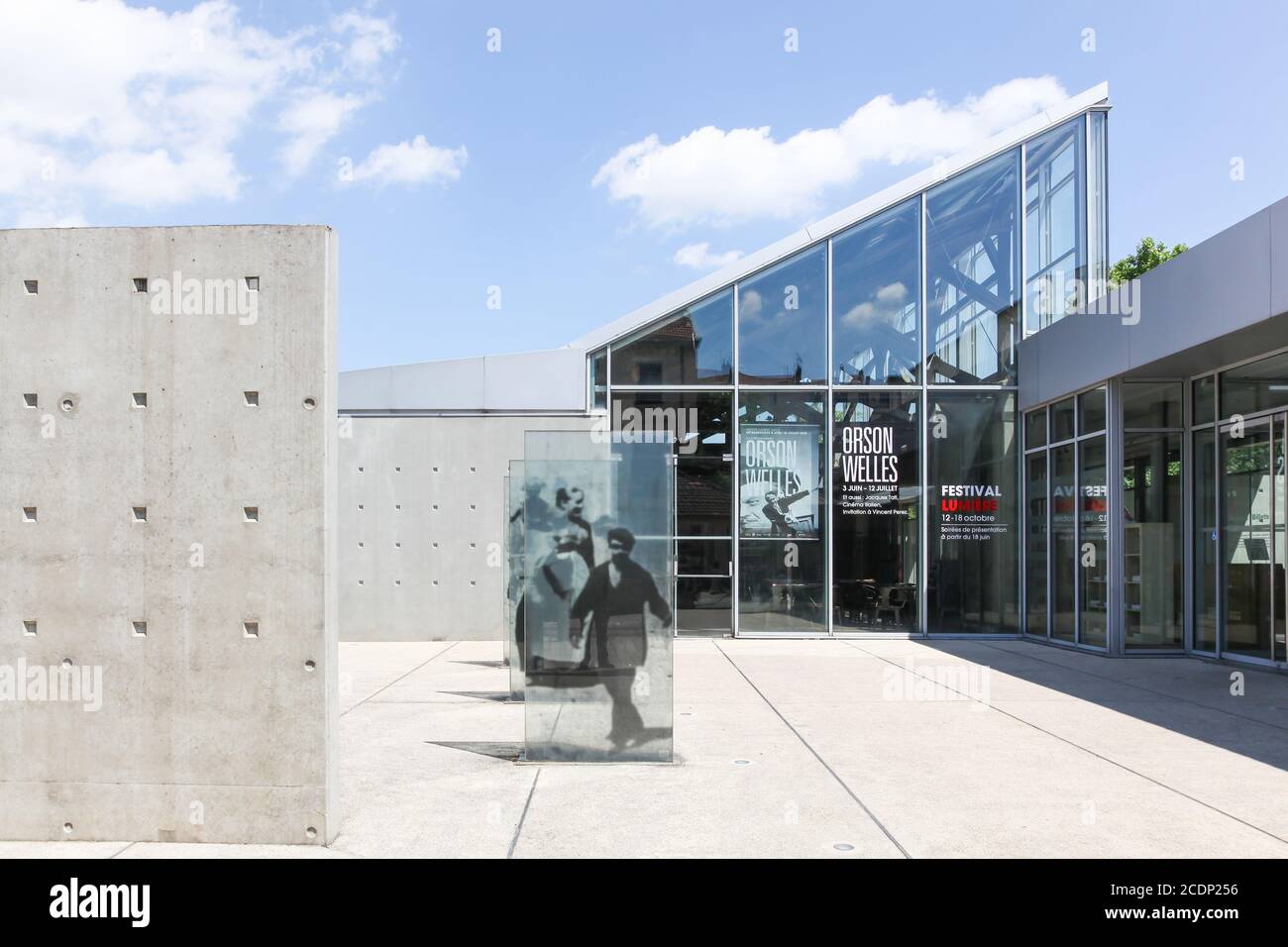 Lyon, Frankreich - 2. Juni 2015: Gebäude in Lyon, wo der erste Film von Auguste und Louis Lumiere gedreht wurde Stockfoto