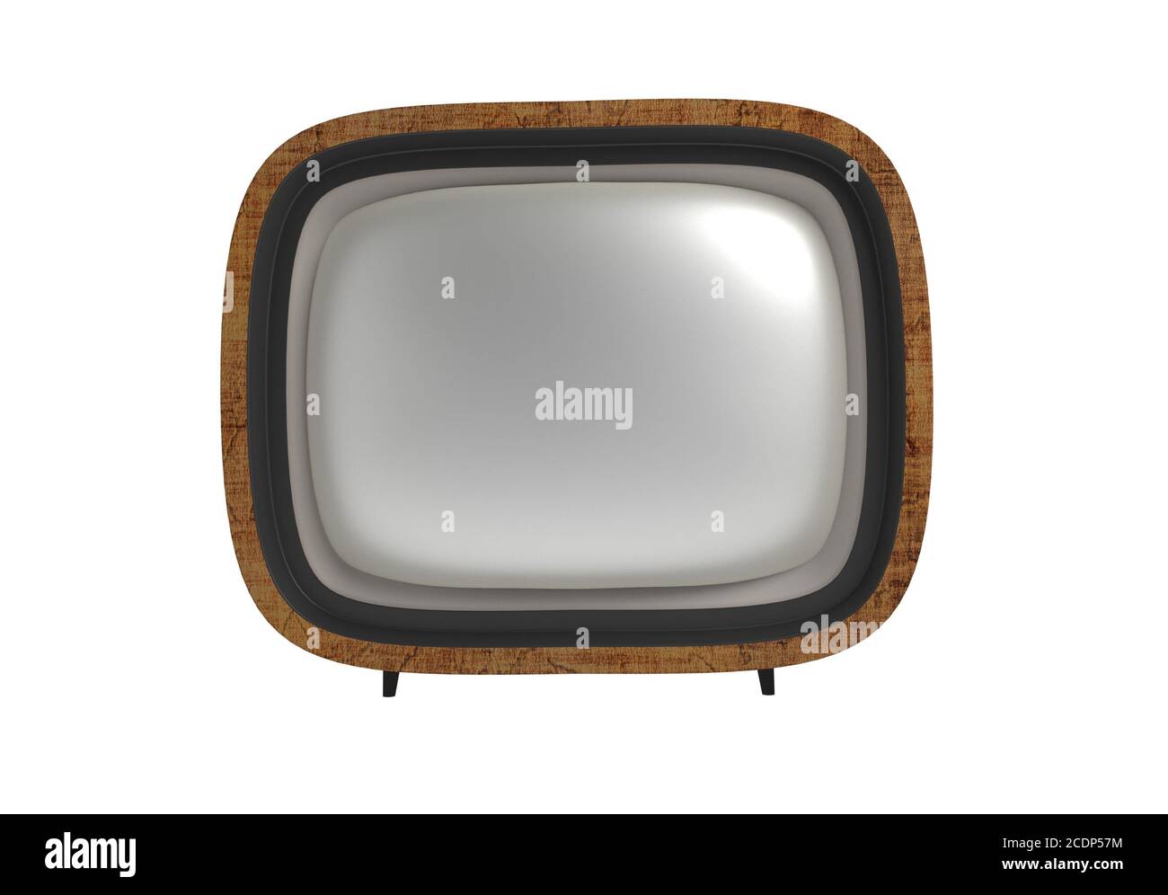 Vintage TV-Gerät isoliert. 3D illustration Stockfoto