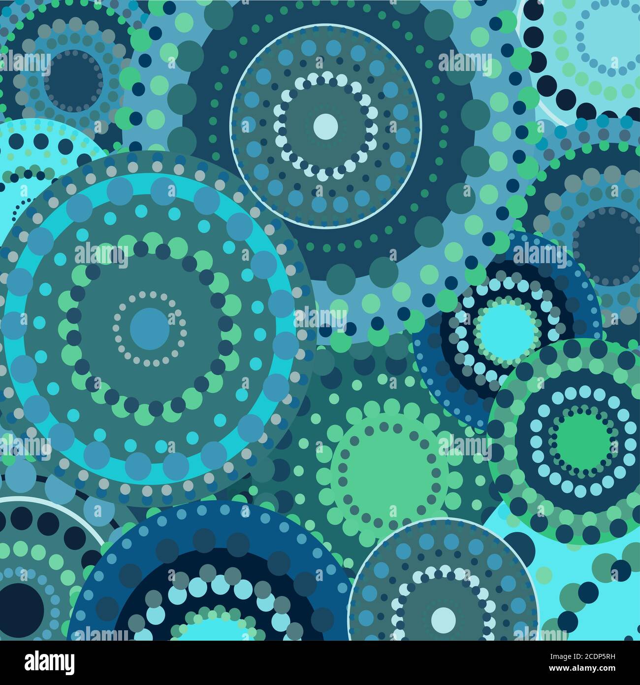 Vintage kreisförmige retro Ornament Vektor Hintergrund blau Stockfoto