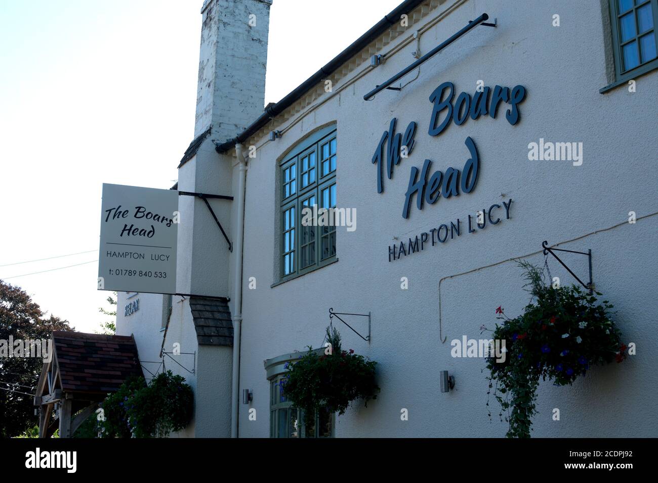 The Boars Head Pub, Hampton Lucy, Warwickshire, England, Großbritannien Stockfoto