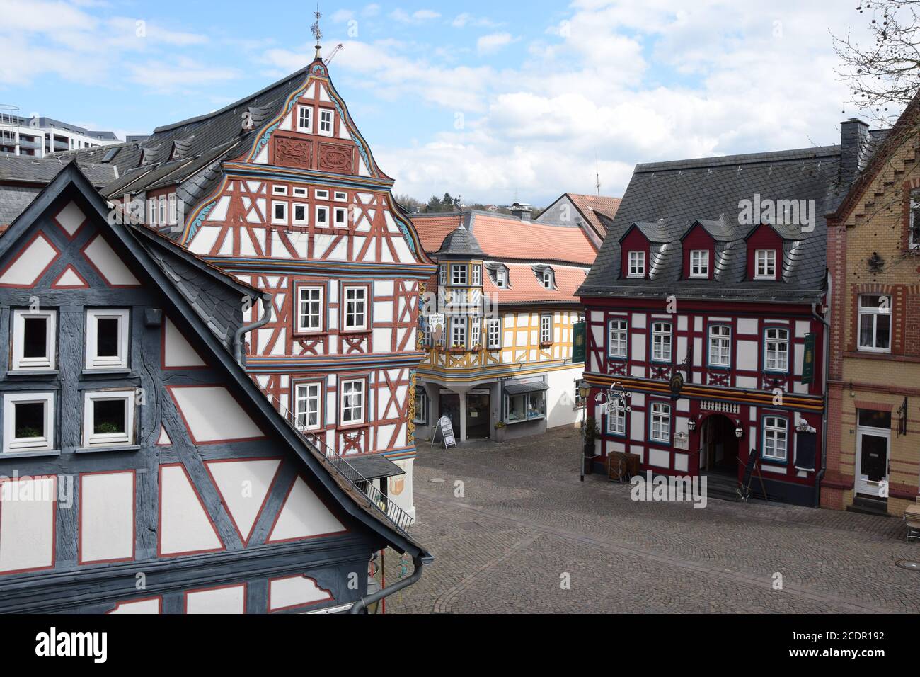 König Adolf Platz, Idstein Stockfoto