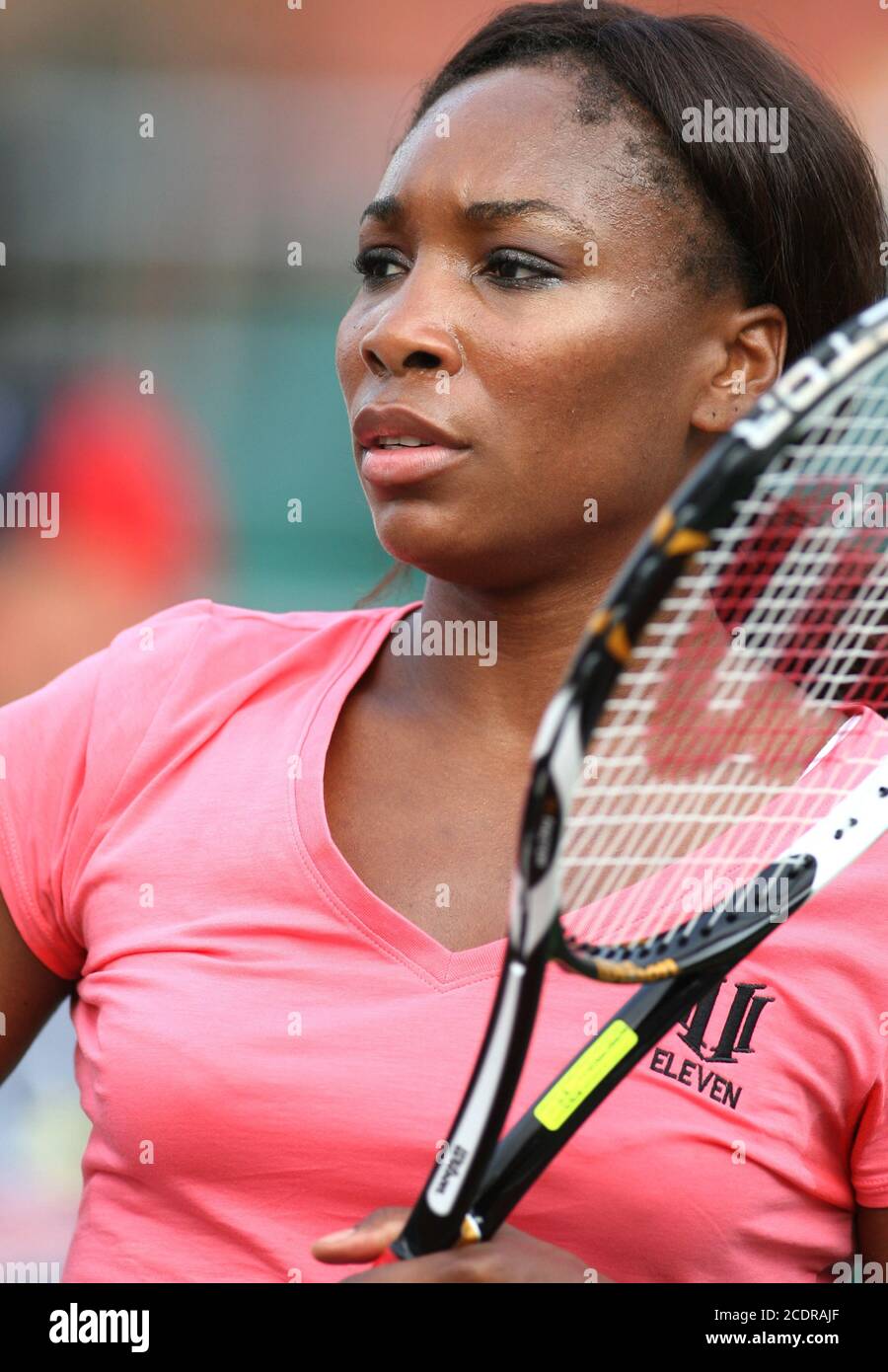 Venus Williams von den Washington Kastles vor einem WTT-Spiel gegen das New York Buzz im Kastle Stadium, in Washington D.C. am 7. Juli 2010. Washington Stockfoto